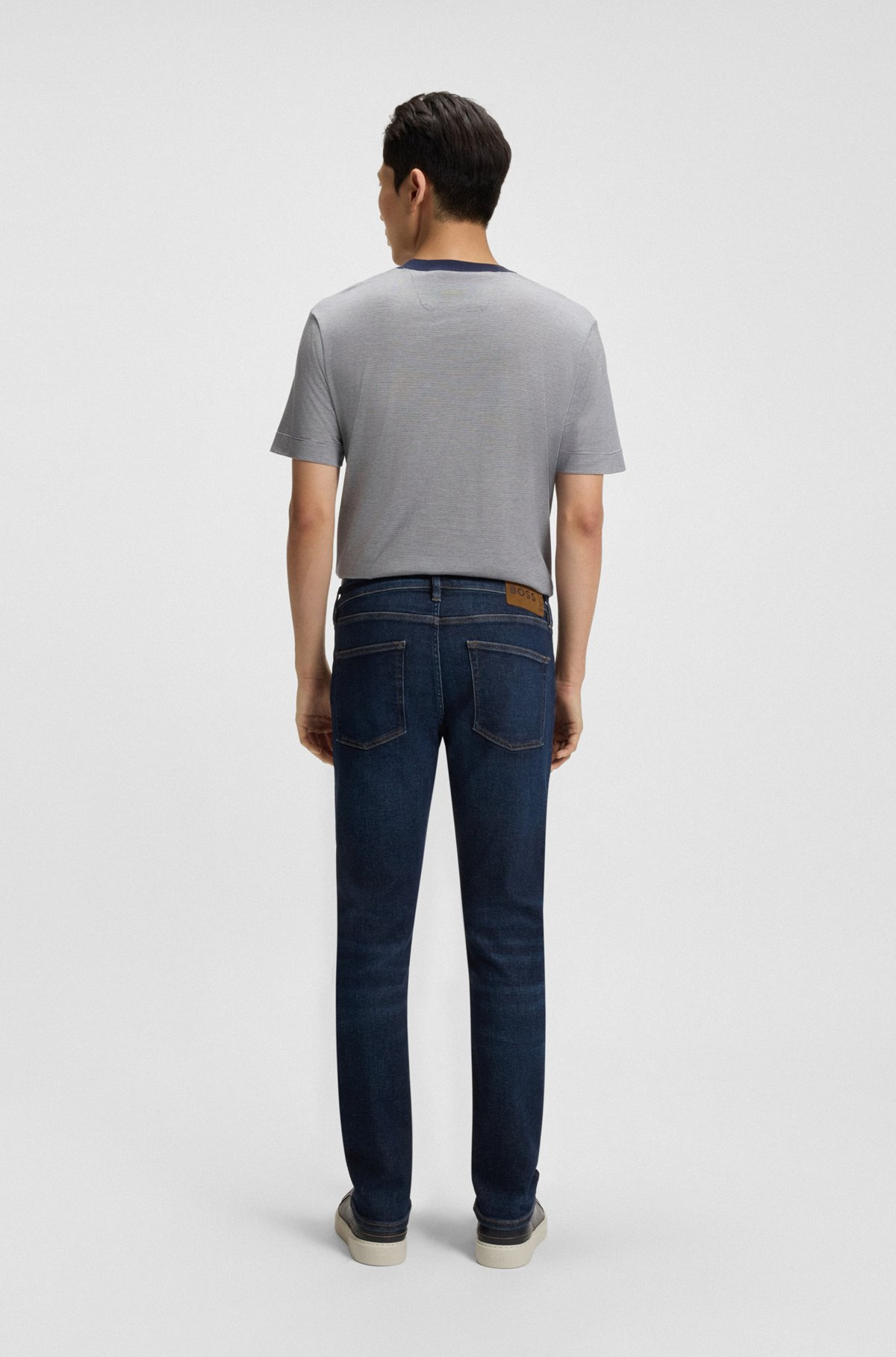 SLIM-FIT JEANS IN BLUE PERFORMANCE DENIM - 4