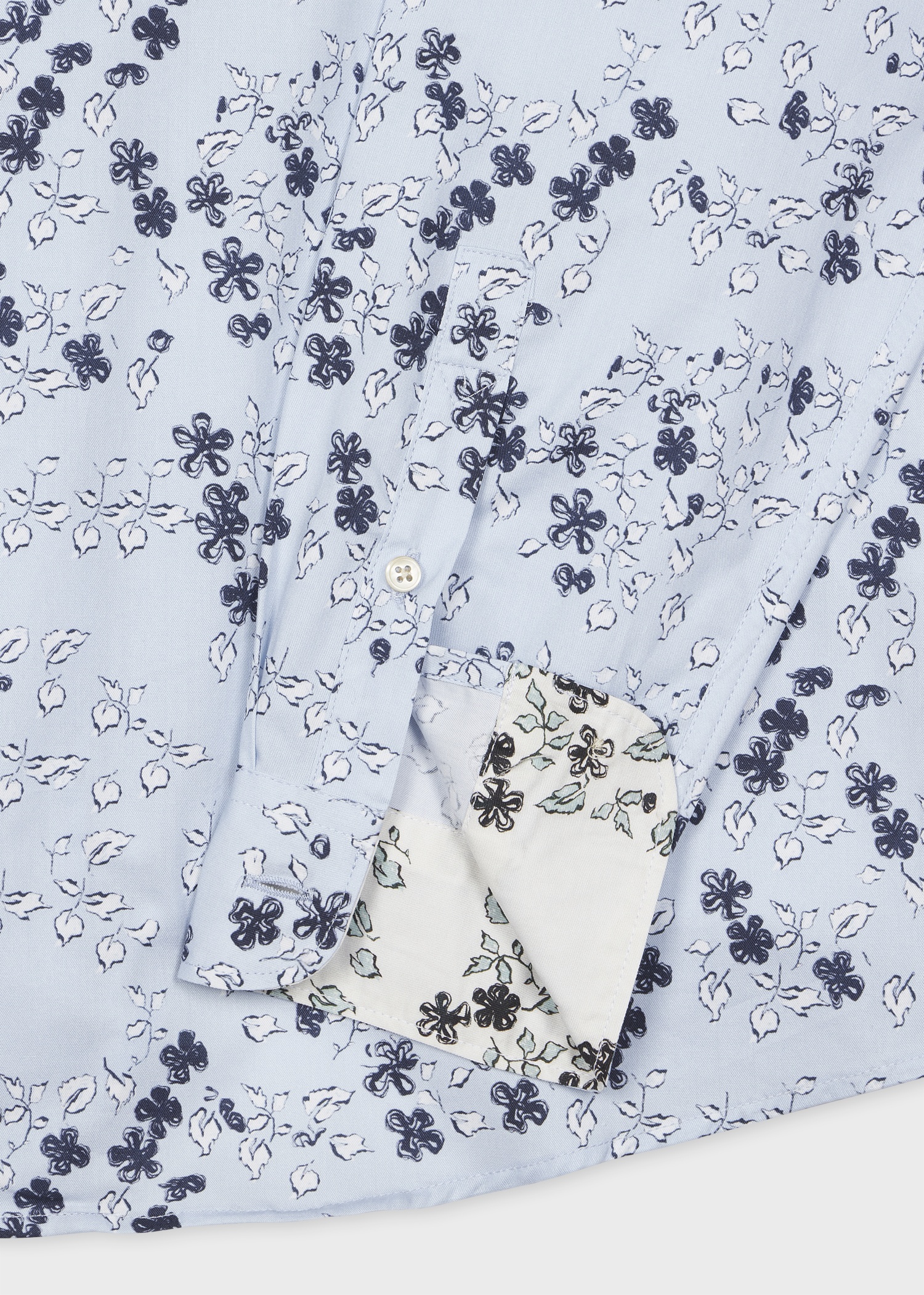 Regular-Fit Light Blue 'Jasmine' Print Shirt - 2