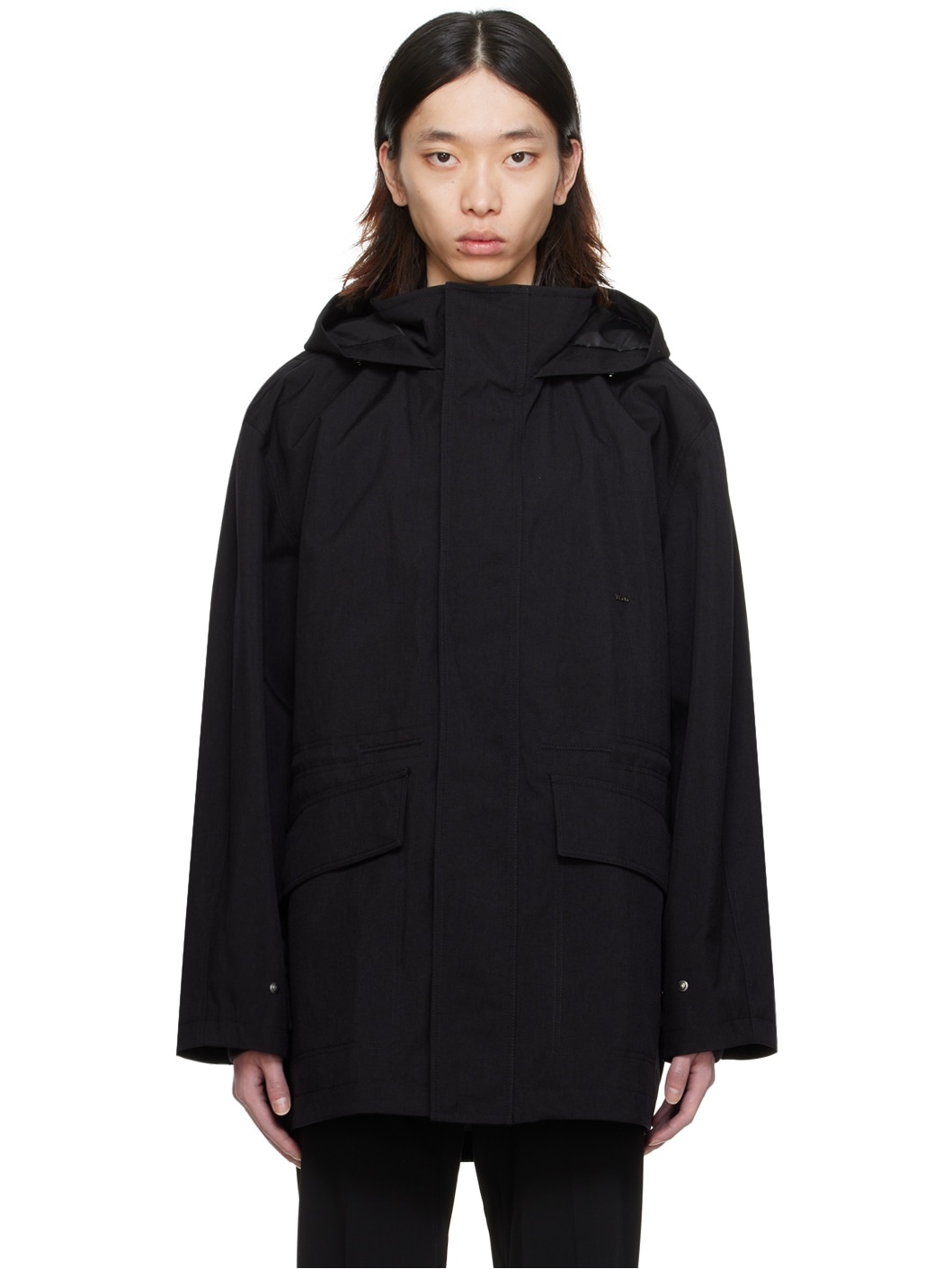 Black Hooded Jacket - 1