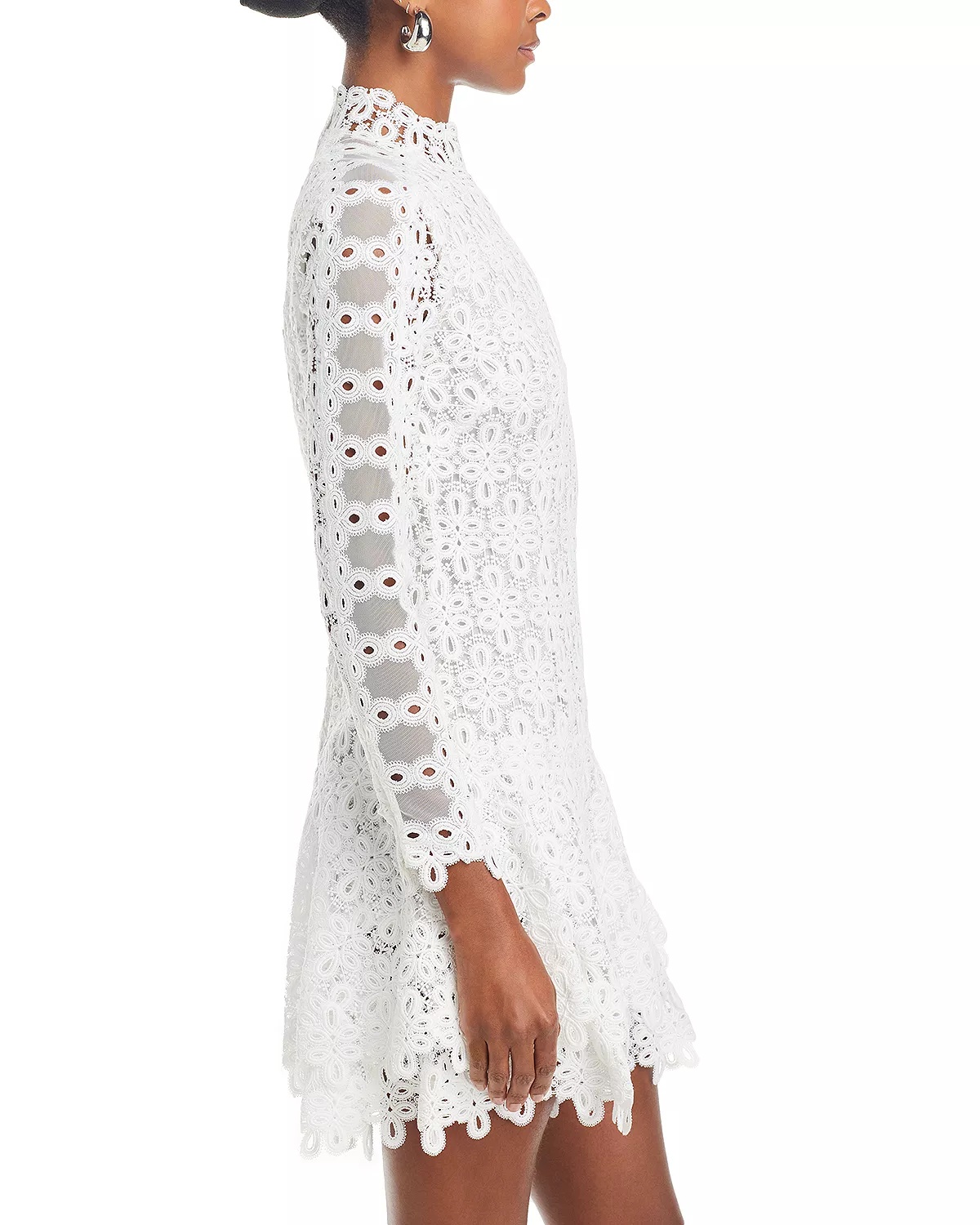 Joy Lace Mock Neck Mini Dress - 5