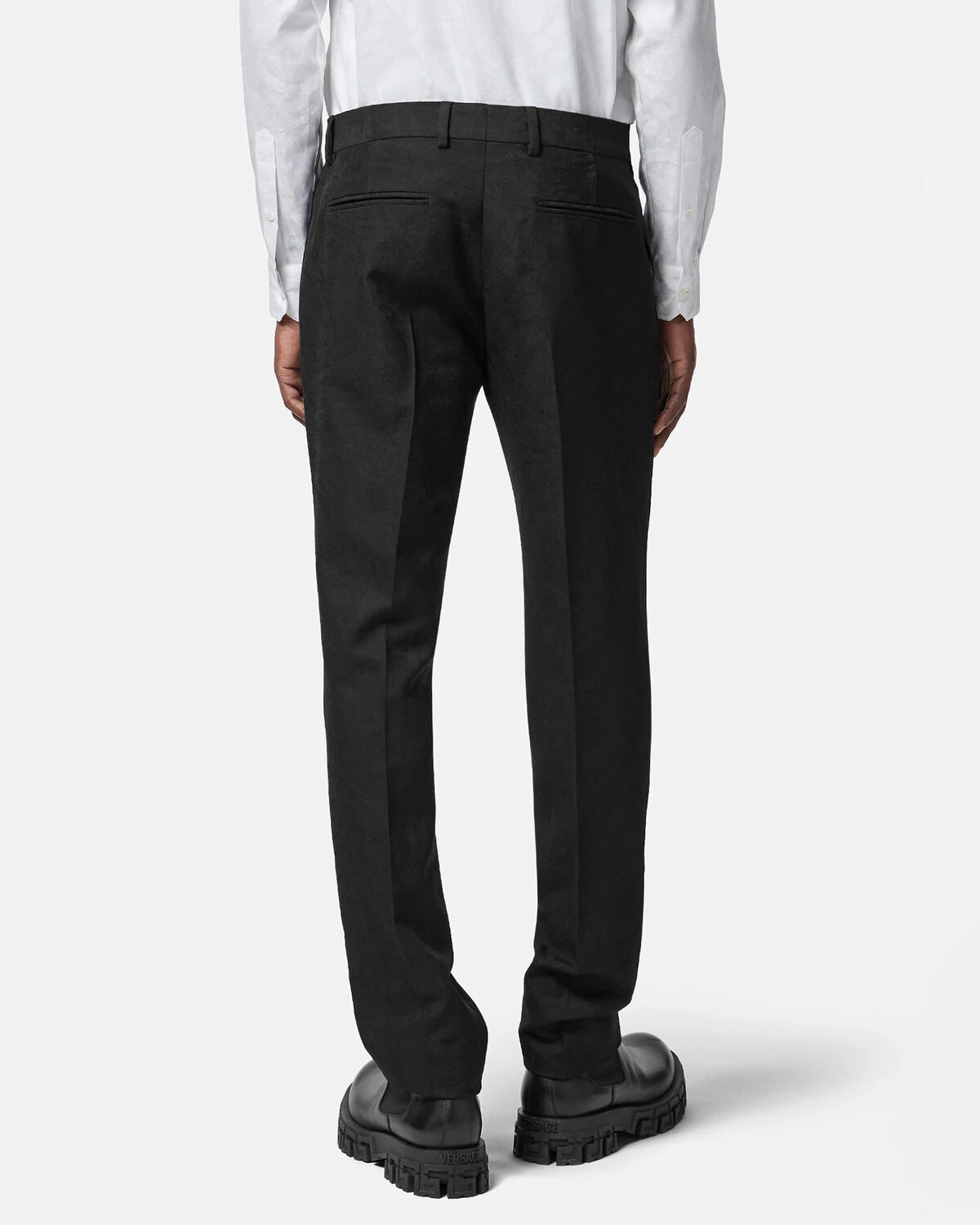 Barocco Silhouette Jacquard Pants - 4