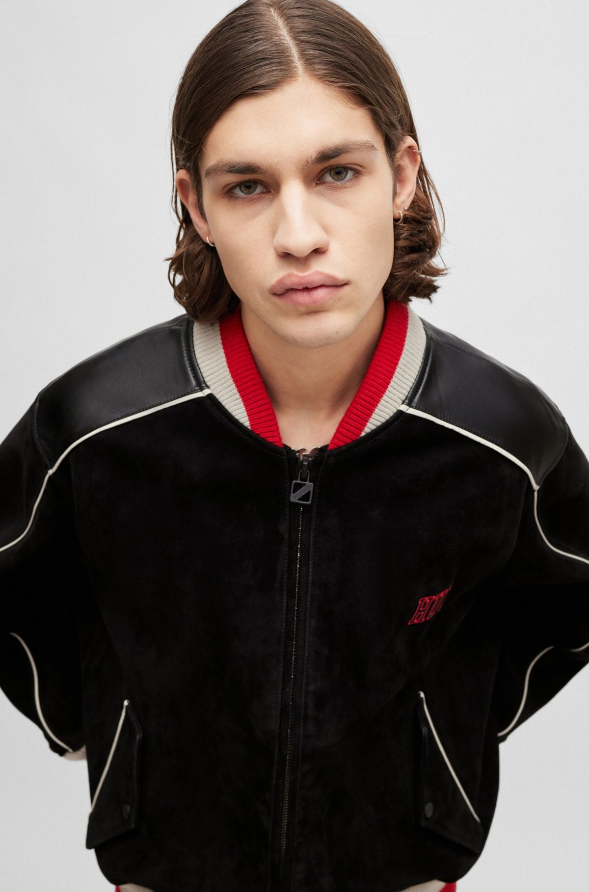 RELAXED-FIT BOMBER JACKET WITH SPORTY LOGOS - 5
