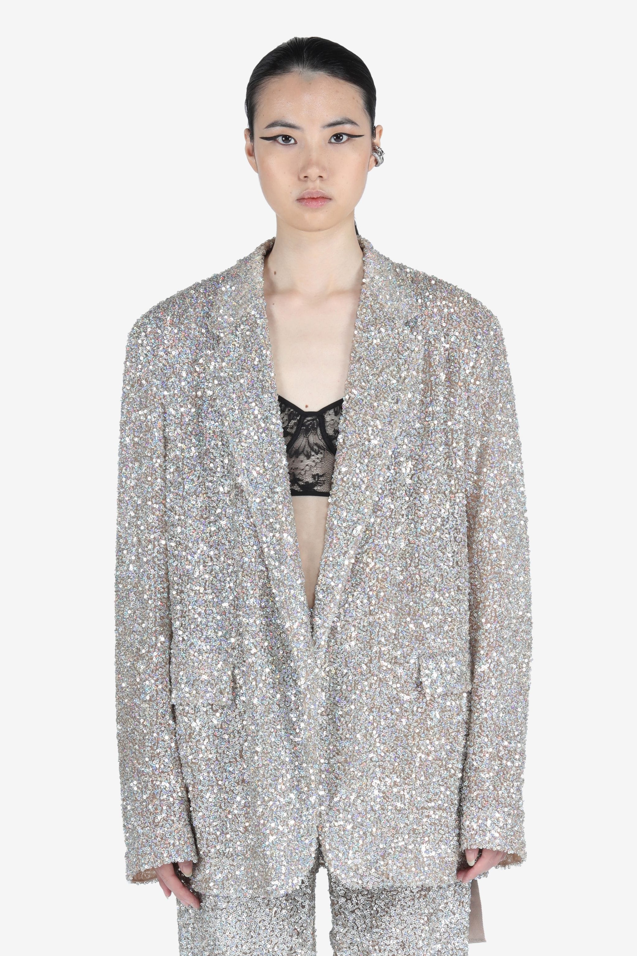 OVERSIZED SEQUIN BLAZER - 1