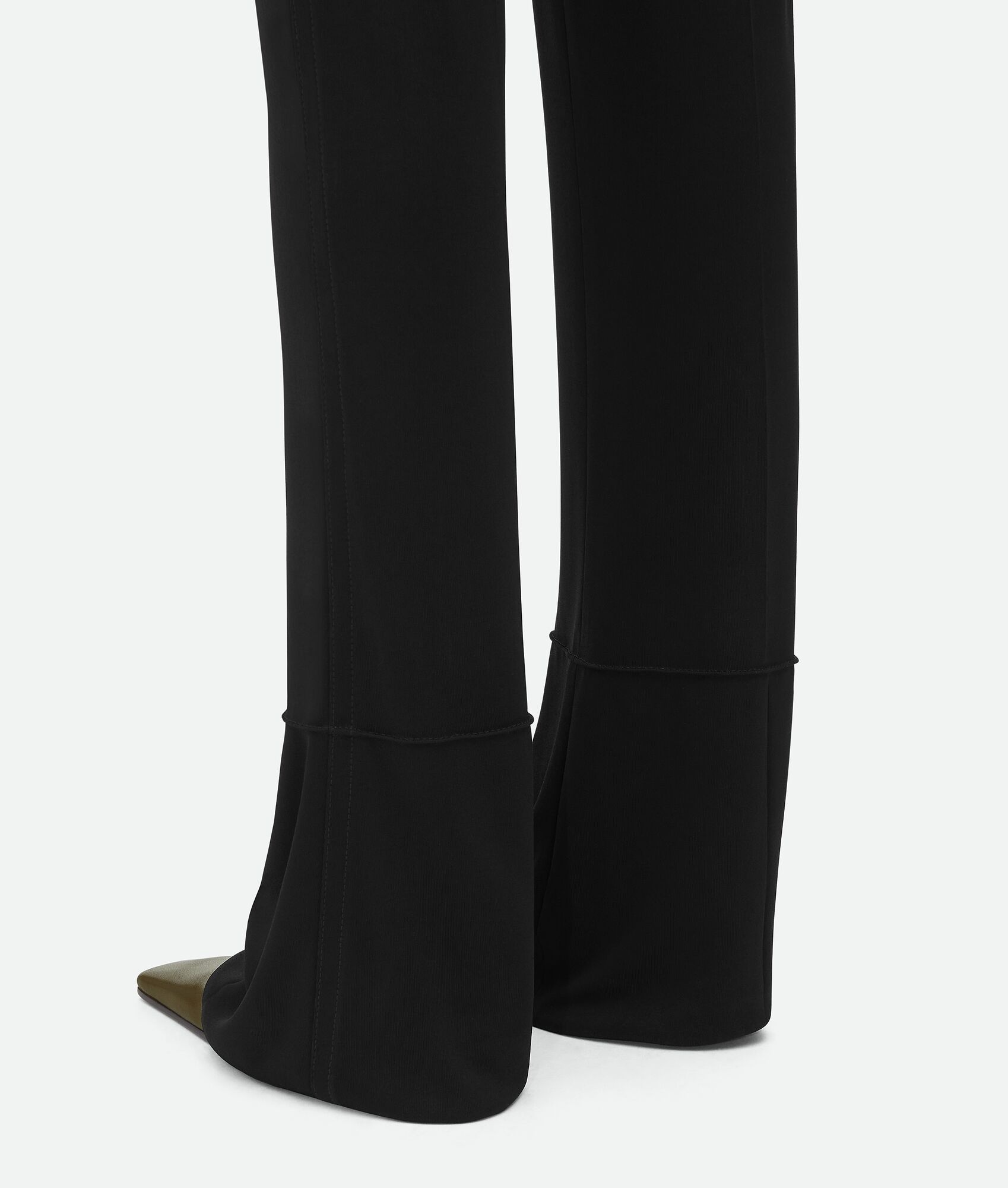 Matt Viscose Jersey Flared Trousers - 5