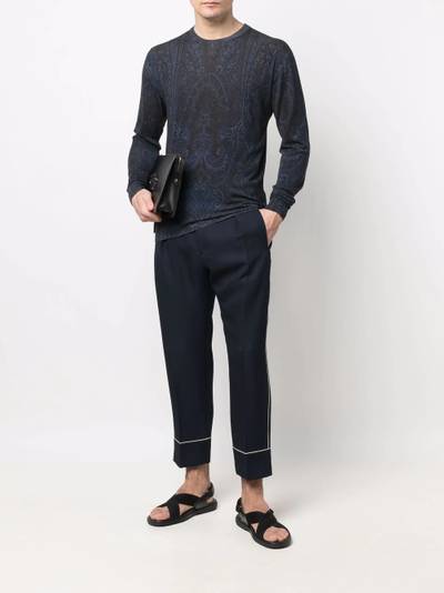 Etro turn-up cuff tailored trousers outlook