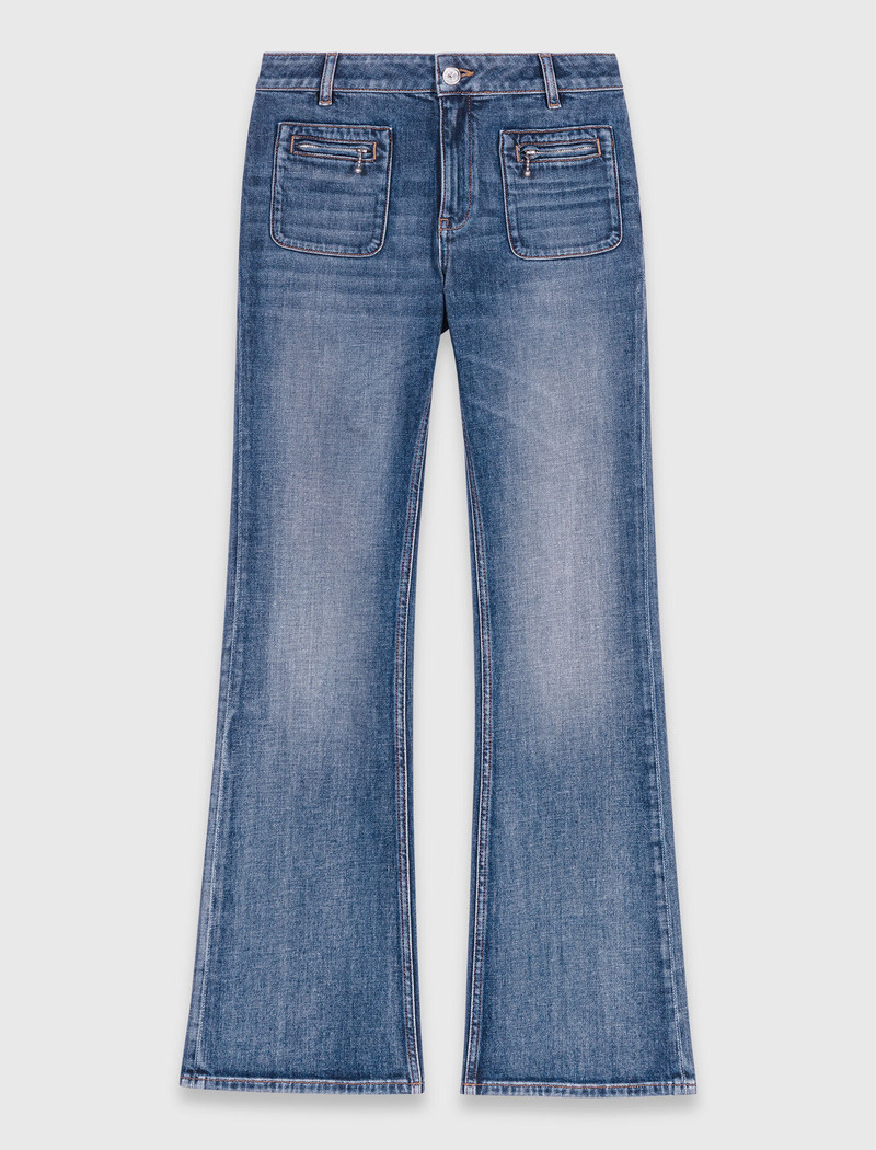 Bootcut jeans with zip pockets 1