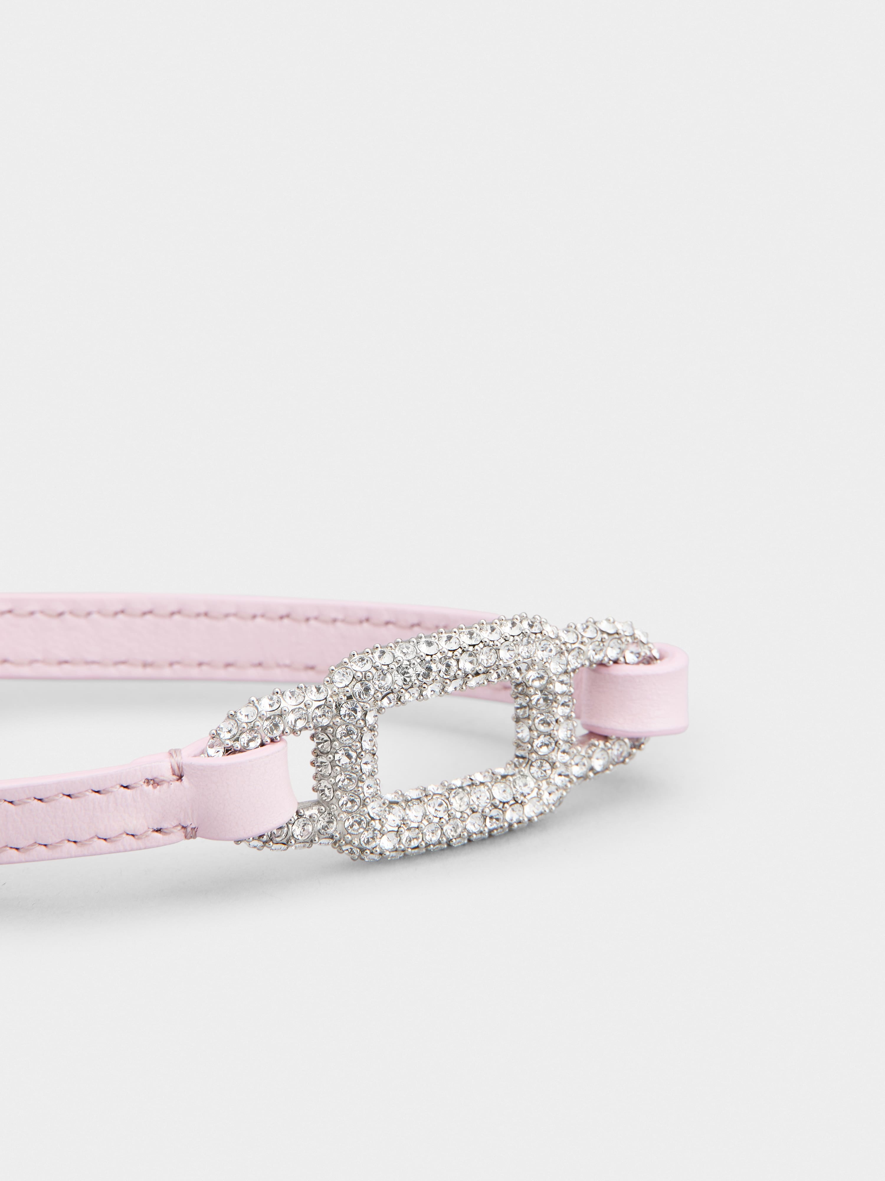 Viv' Choc Strass Bracelet in Leather - 3