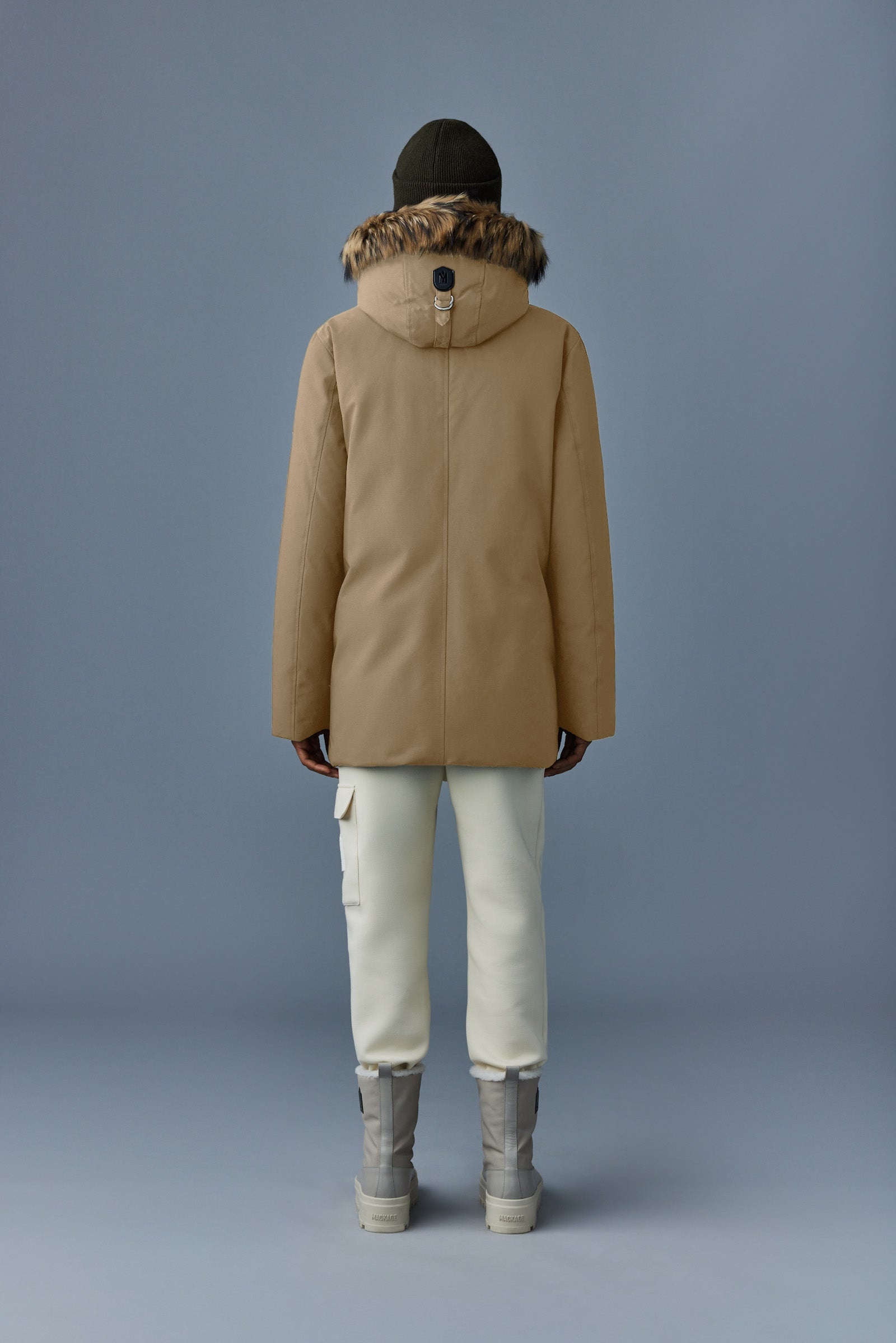 EDWARD 2-in-1 down parka with hooded bib and natural fur for men - 4