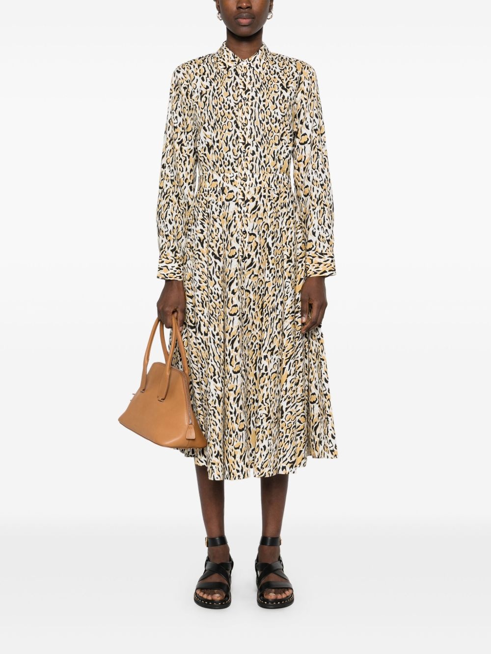 leopard-print midi dress - 2