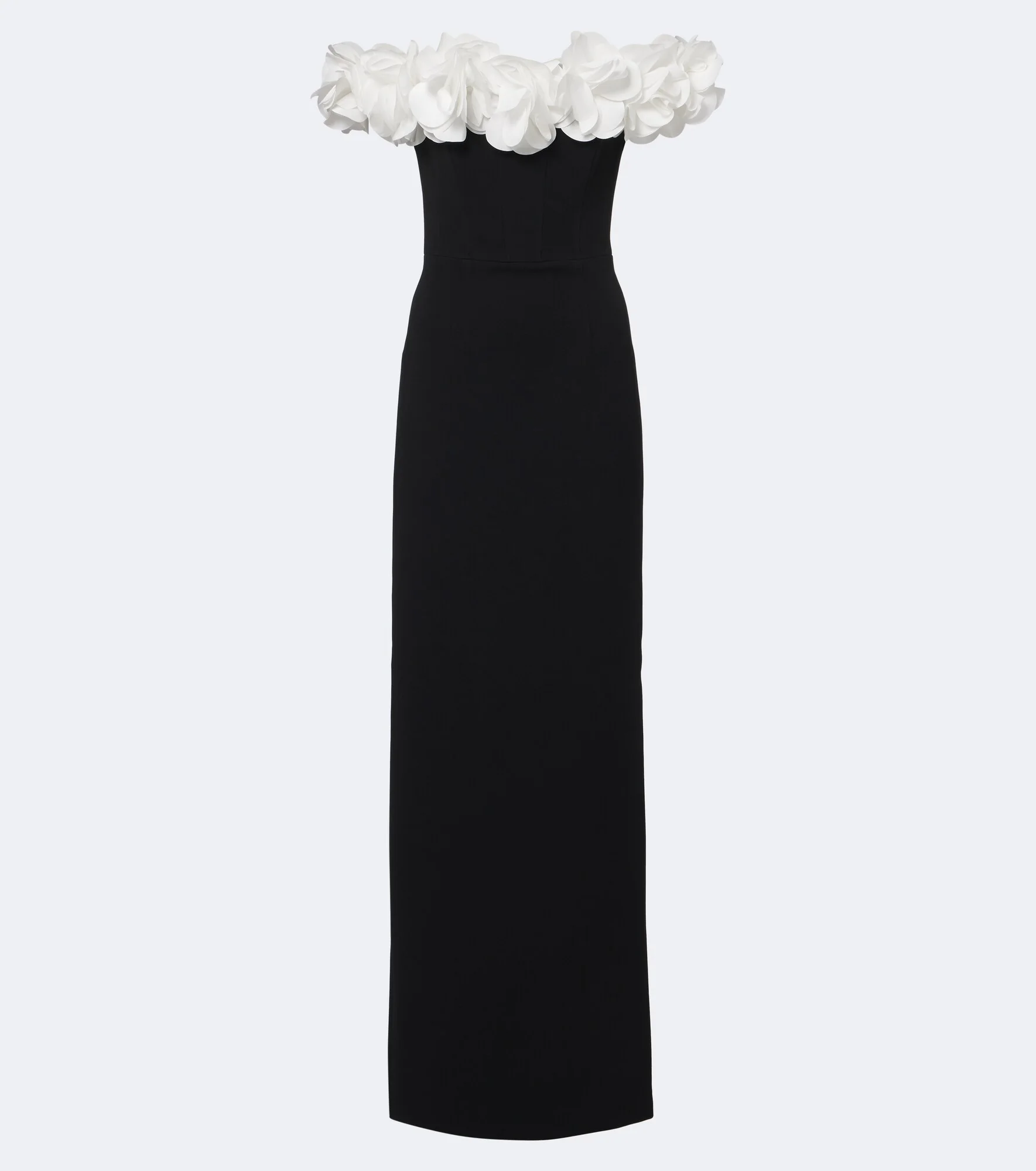 Cosima floral-appliqué crêpe gown - 1