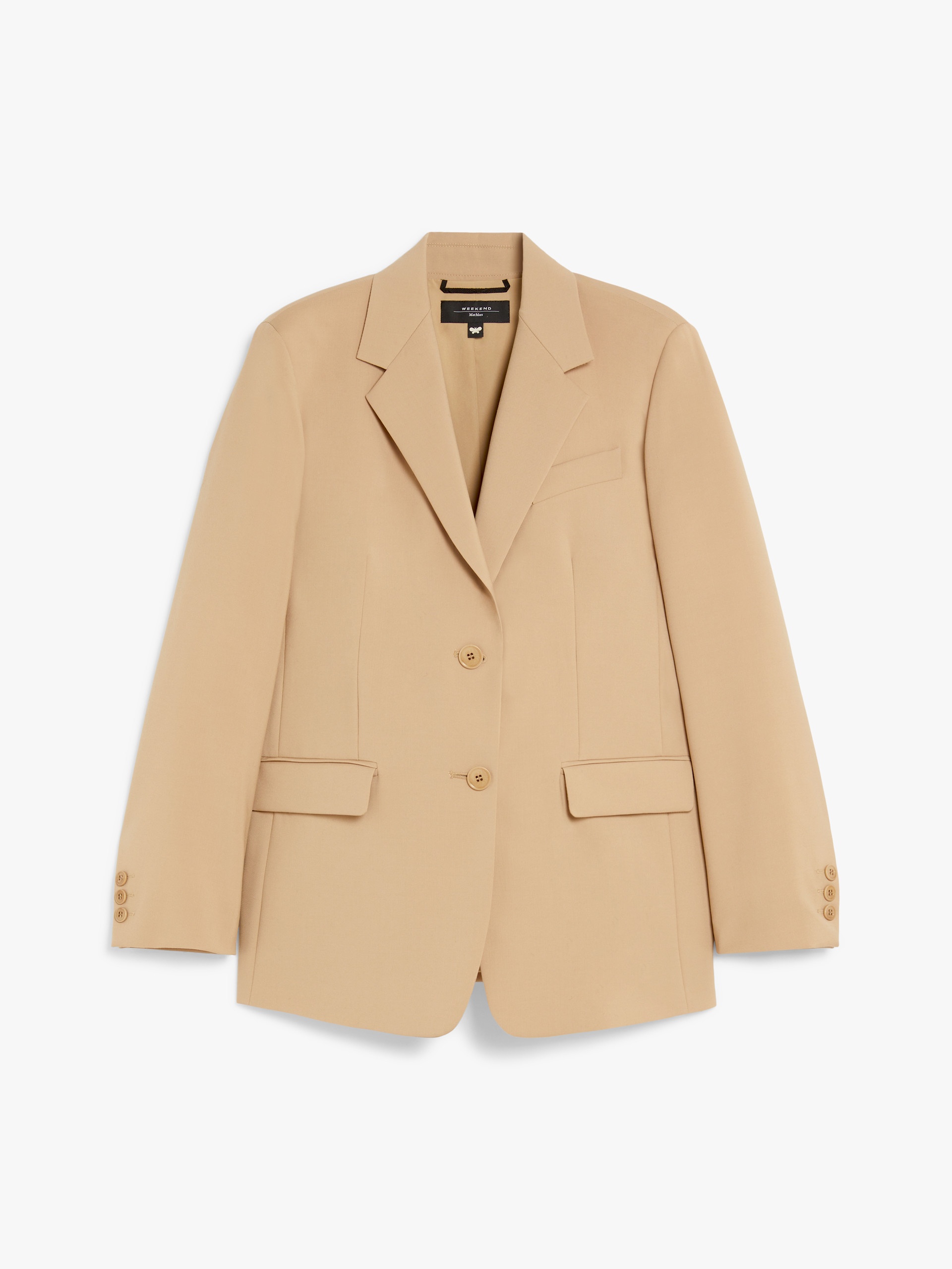MATERIA Single-breasted wool-blend canvas blazer - 1
