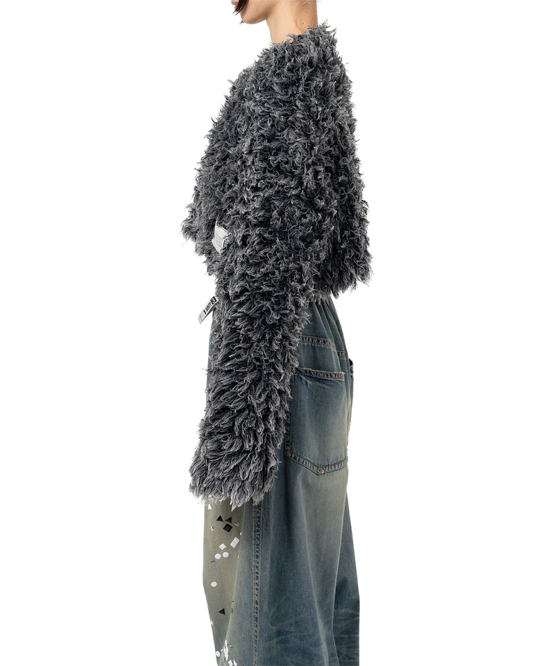 Bleached Shaggy Knit Sweater 3