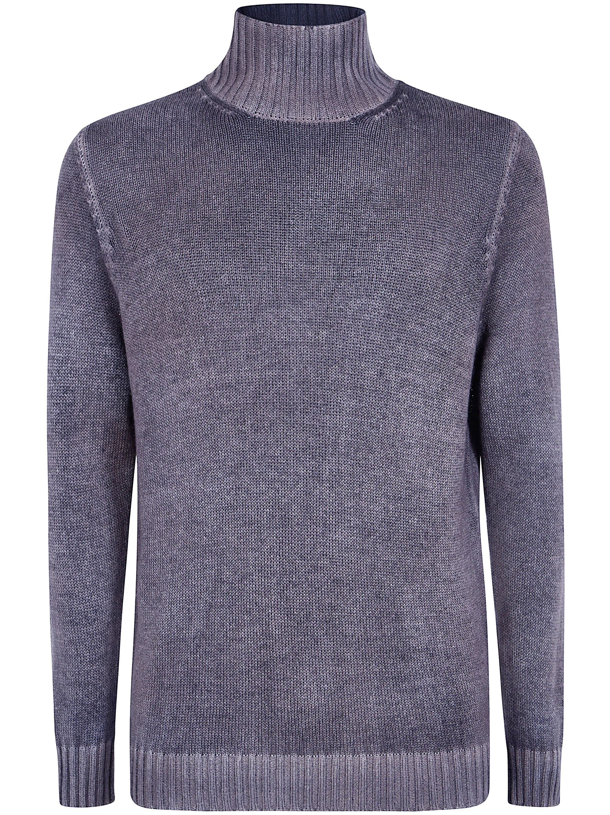 Sweater High Neck Pullover "Hand Painted Cashmere And Wool" - 1