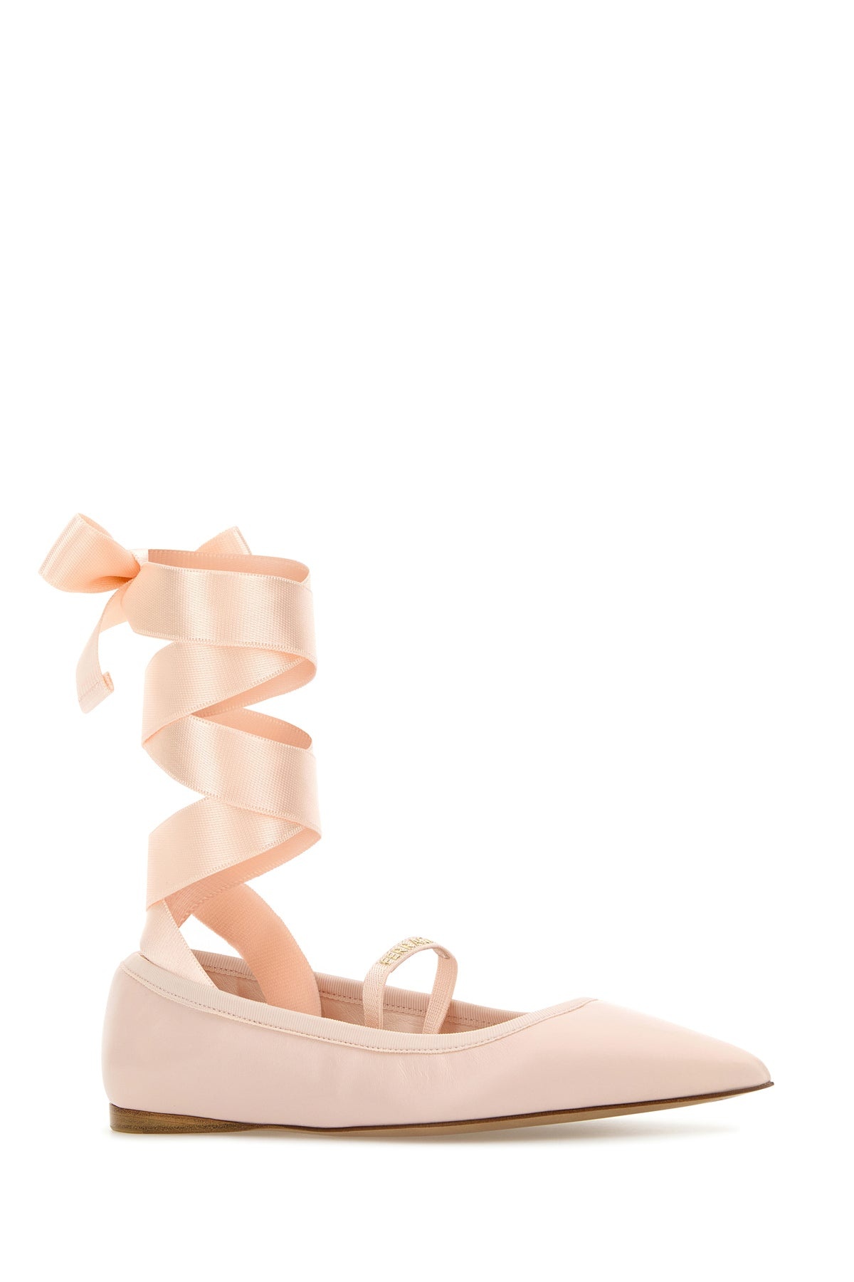 Pastel pink leather Carice ballerinas - 2