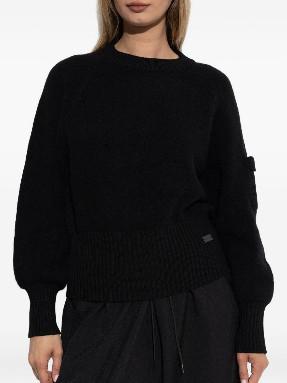 ribbed-hem sweater - 3