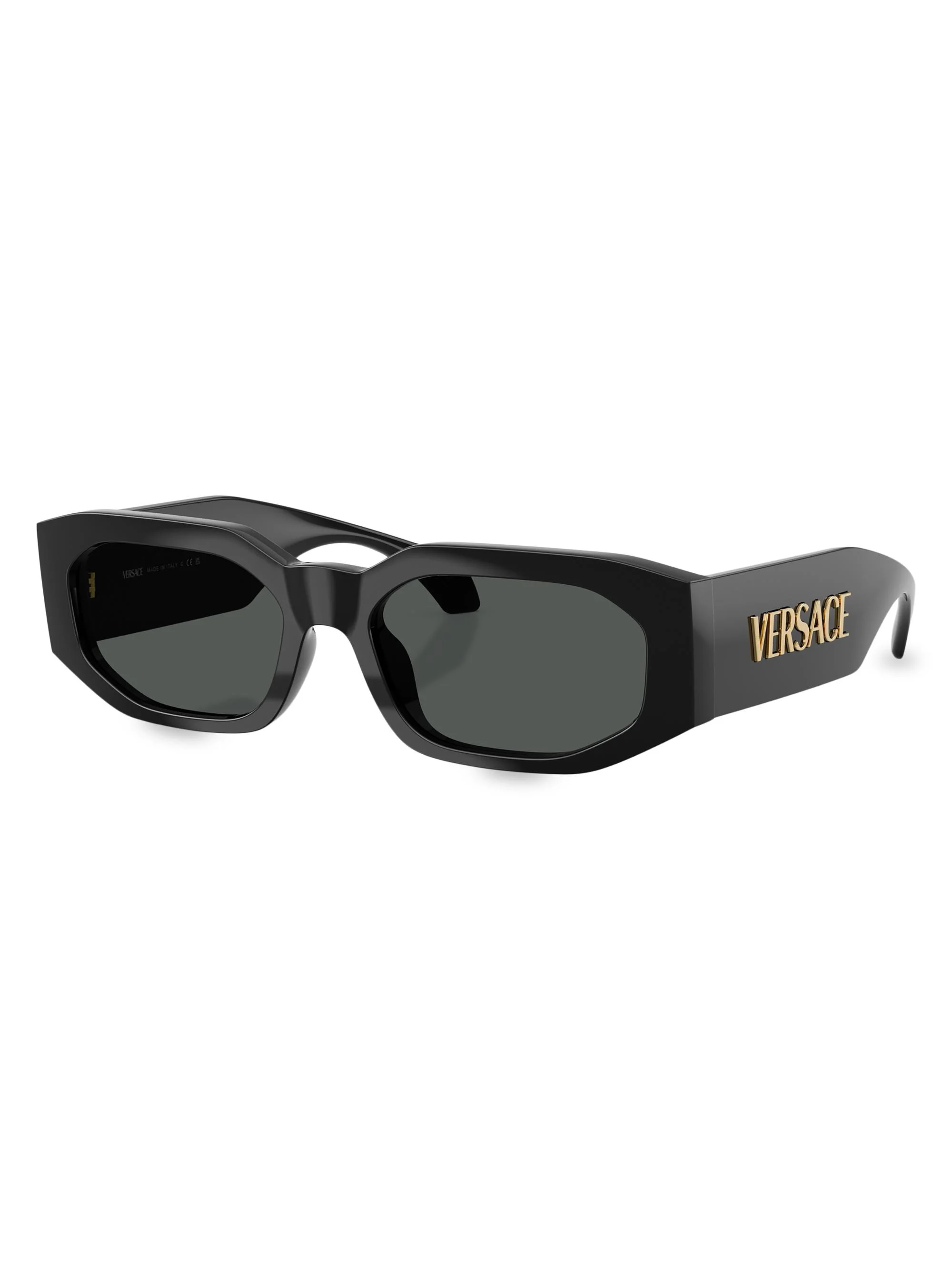 Women's 55MM Rectangular Sunglasses - Black - 1
