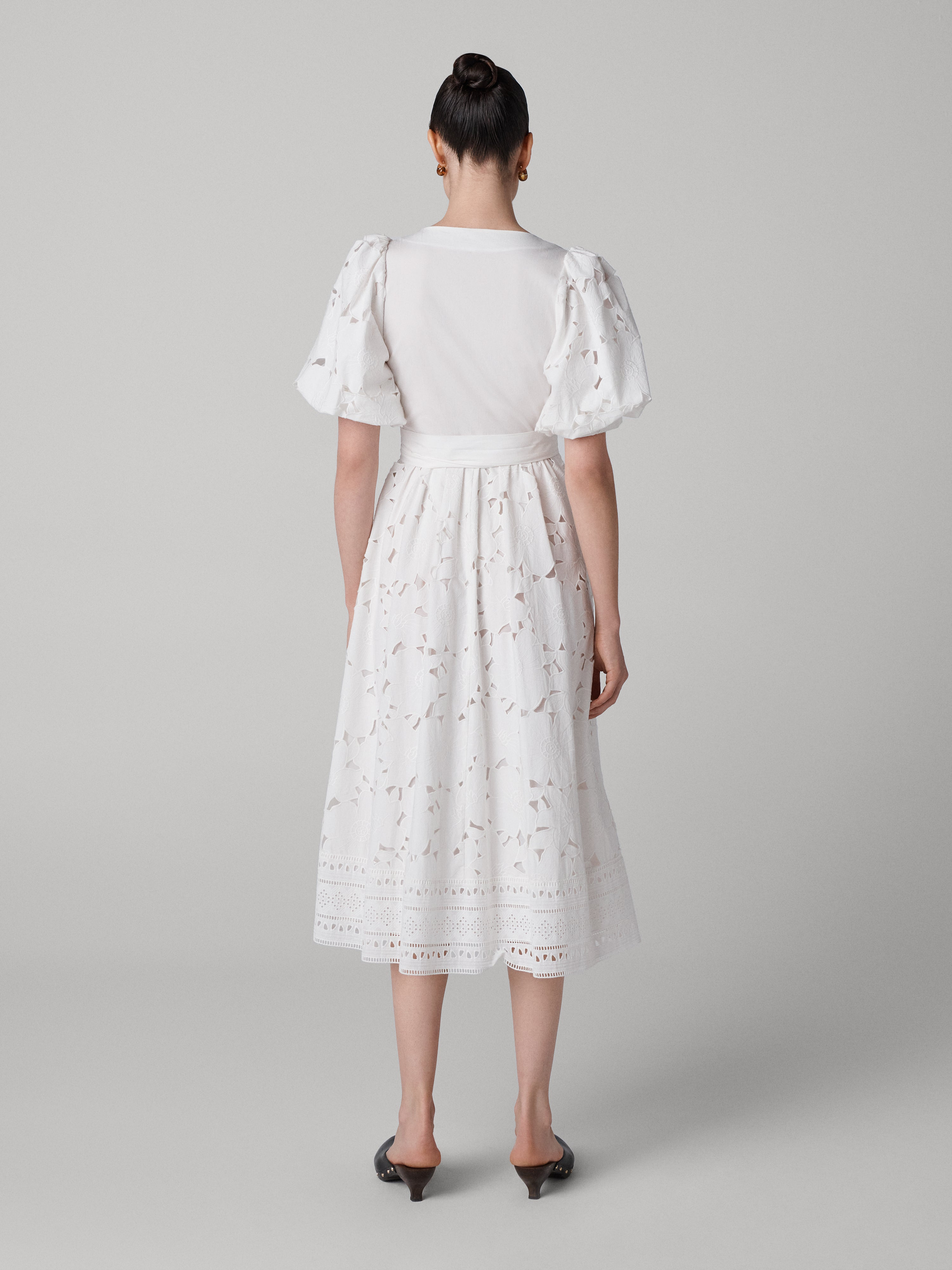 Delilah Eyelet Cotton Wrap Dress - 2