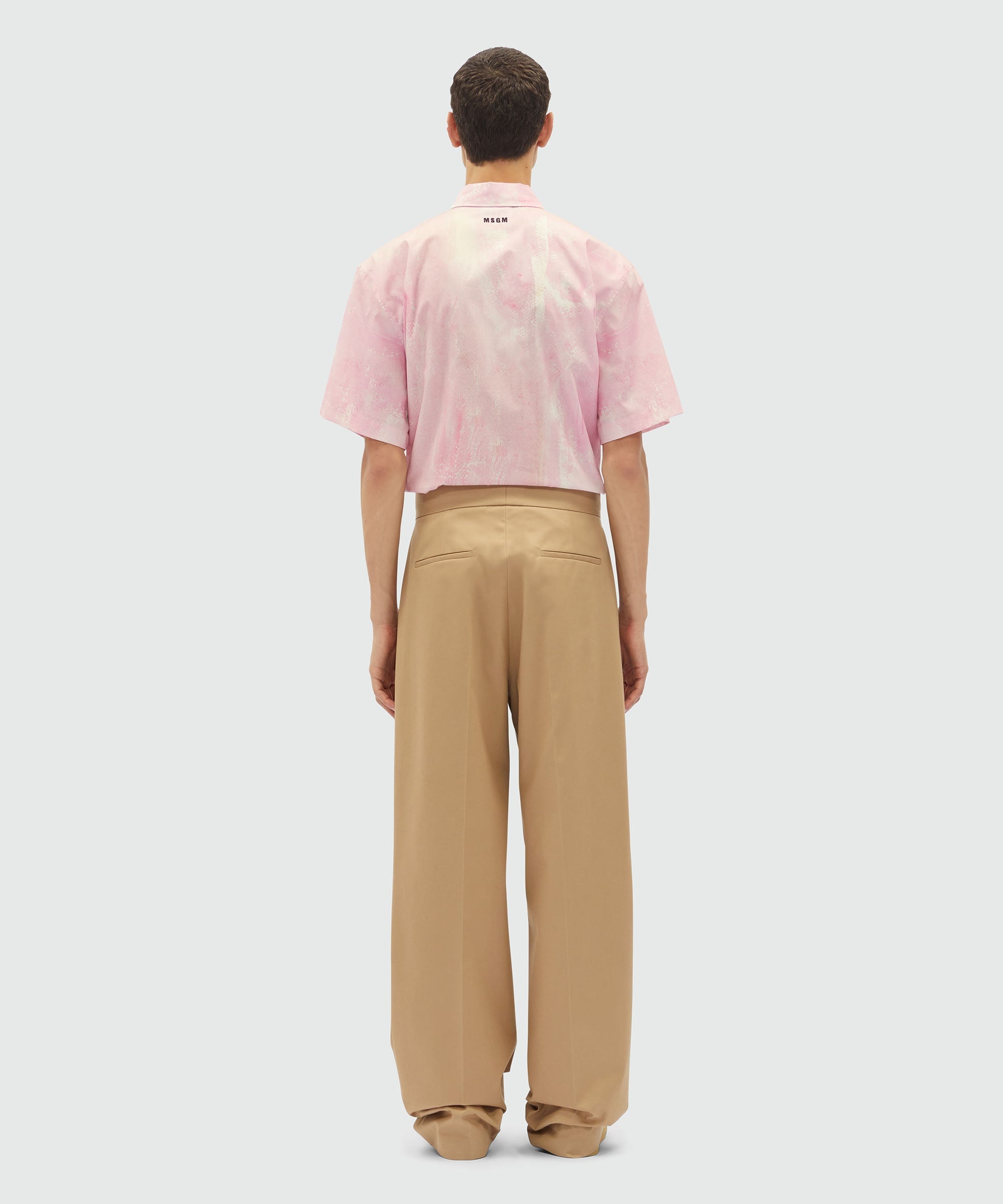 Hazelnut technical gabardine trousers - 3