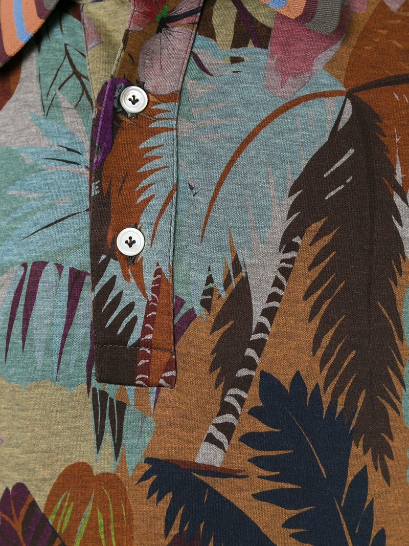 tropical print polo shirt 5