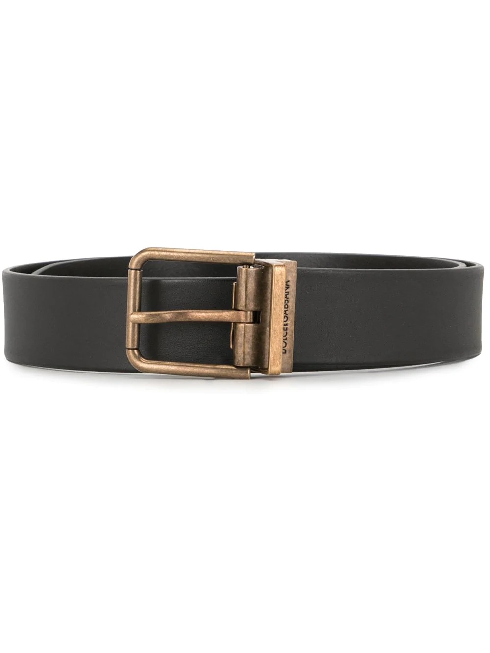 buckle-fastening leather belt - 1