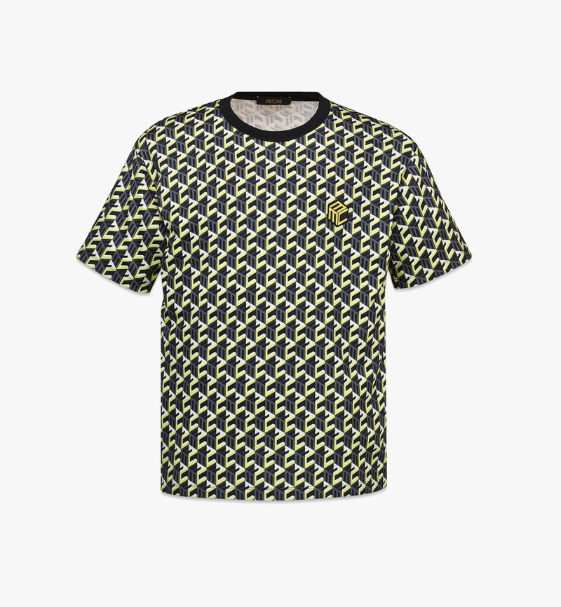 Men’s Cubic Monogram Print T-Shirt in Organic Cotton 1