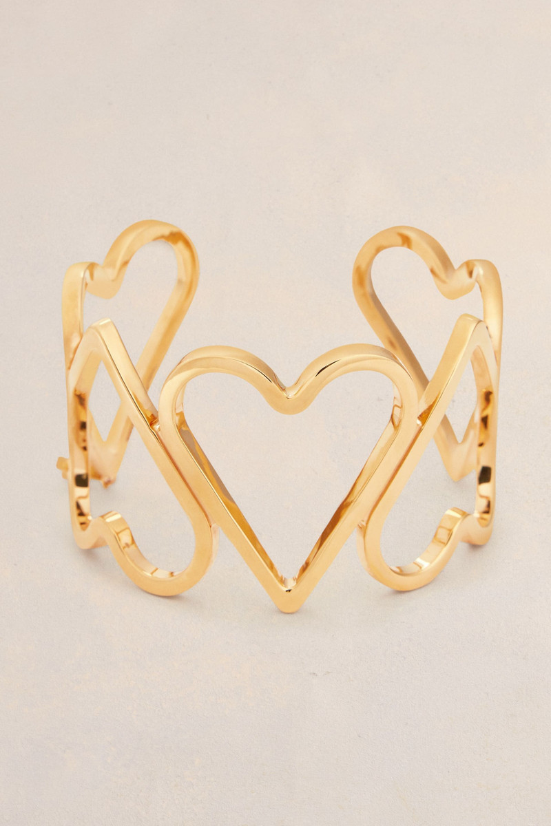 AMI Paris Oversize Upside Down Hearts Bracelet outlook