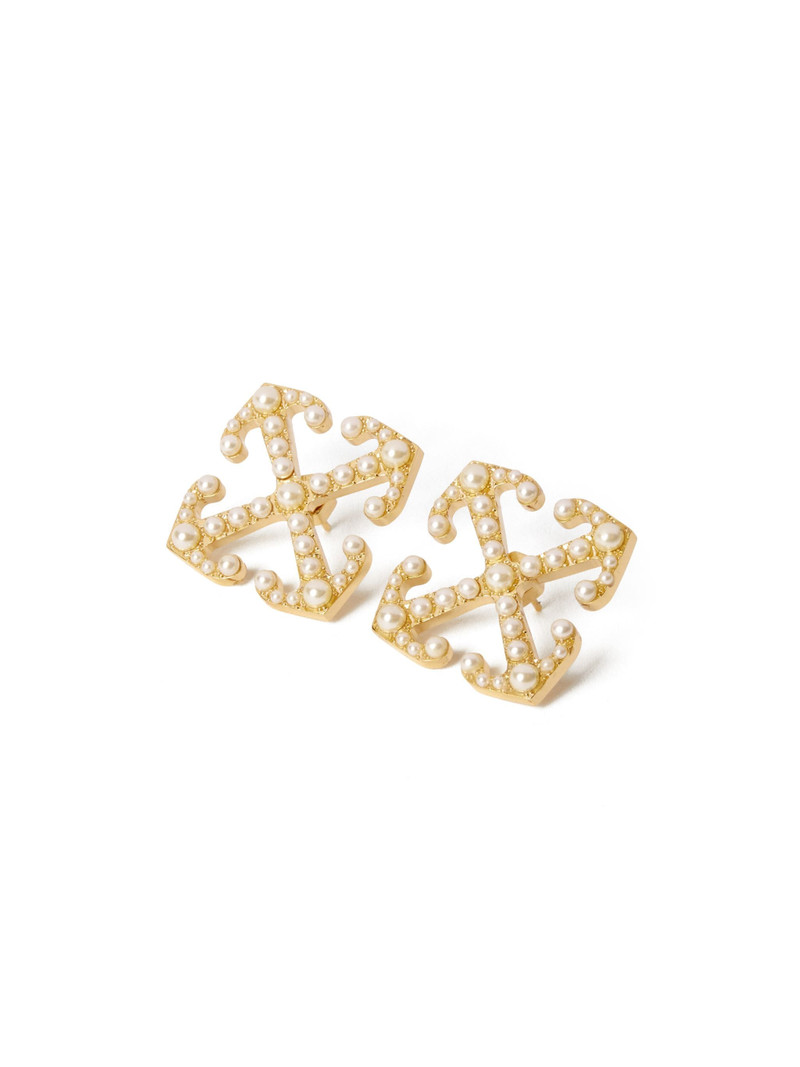 Off-White Arrow Earrings With Pearls outlook
