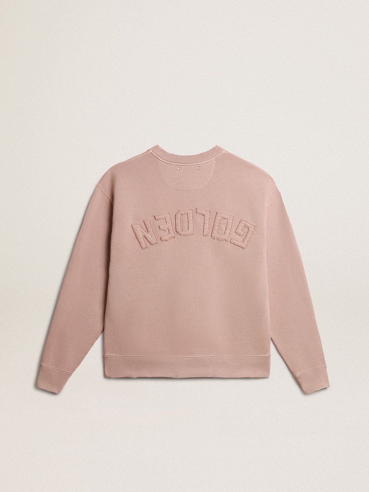 Powder-pink sweatshirt with reverse logo on the back - Asian fit - 8