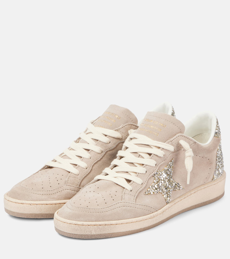 Ball Star glitter suede sneakers 2