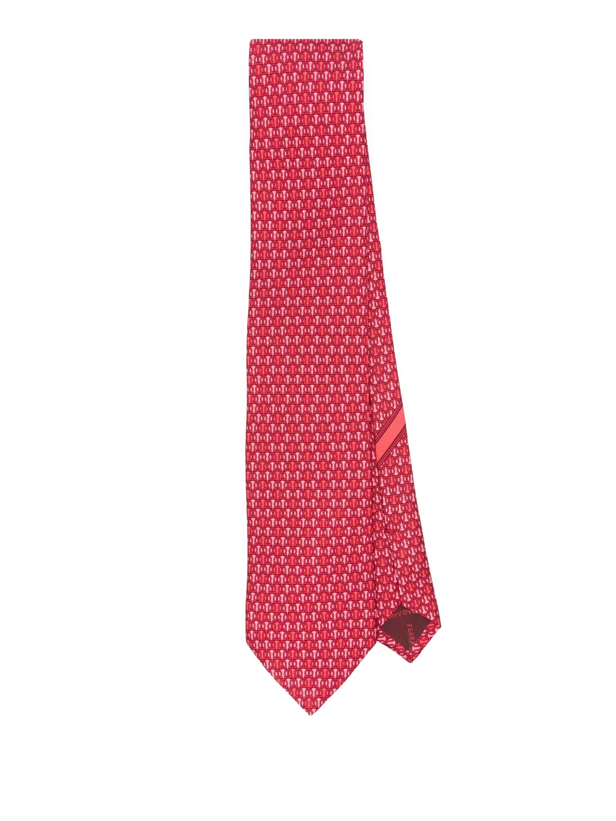 Ferragamo Gancini-pattern Silk Tie - 1