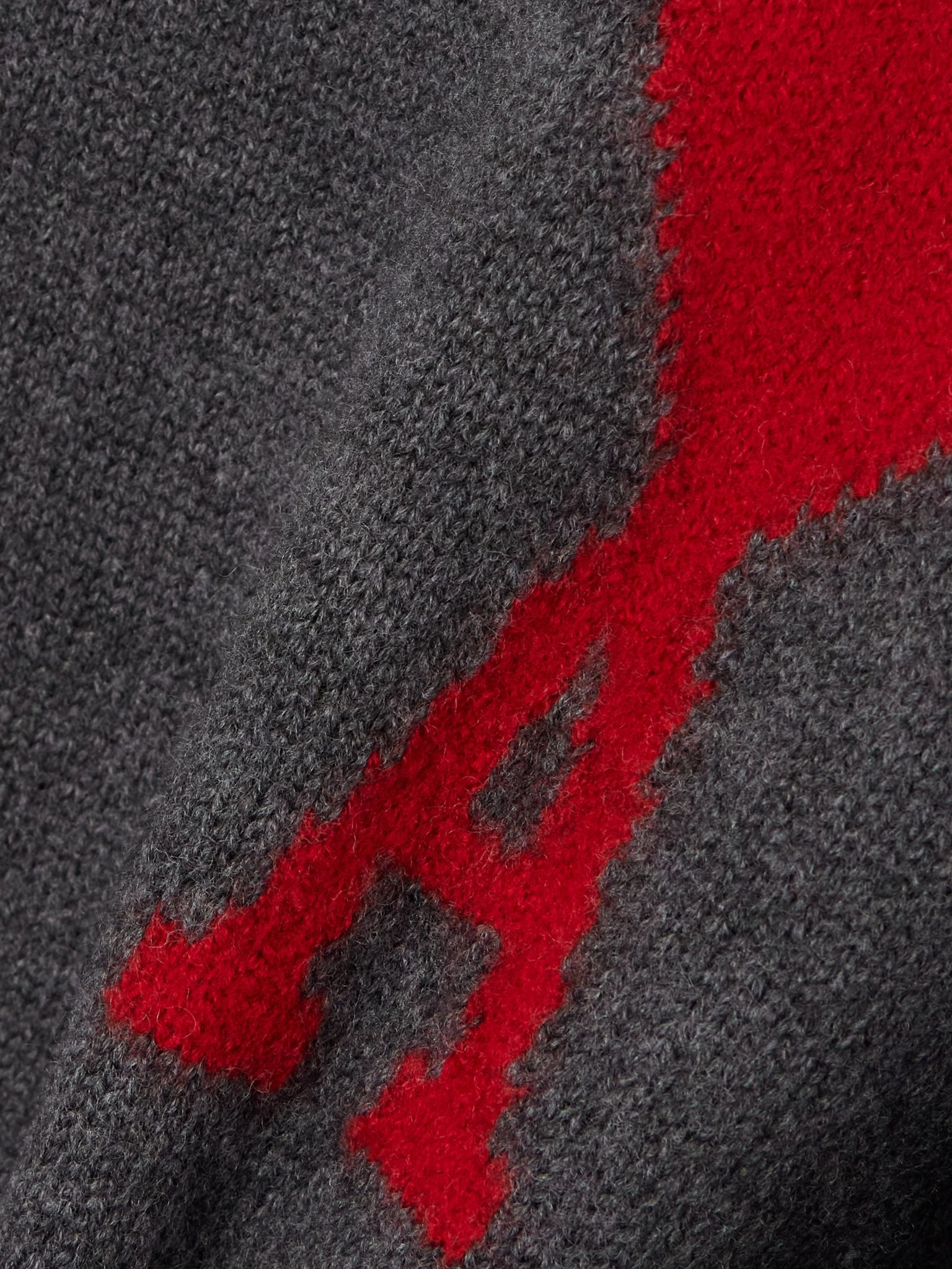 + NET SUSTAIN ADC intarsia wool sweater Gray - 4