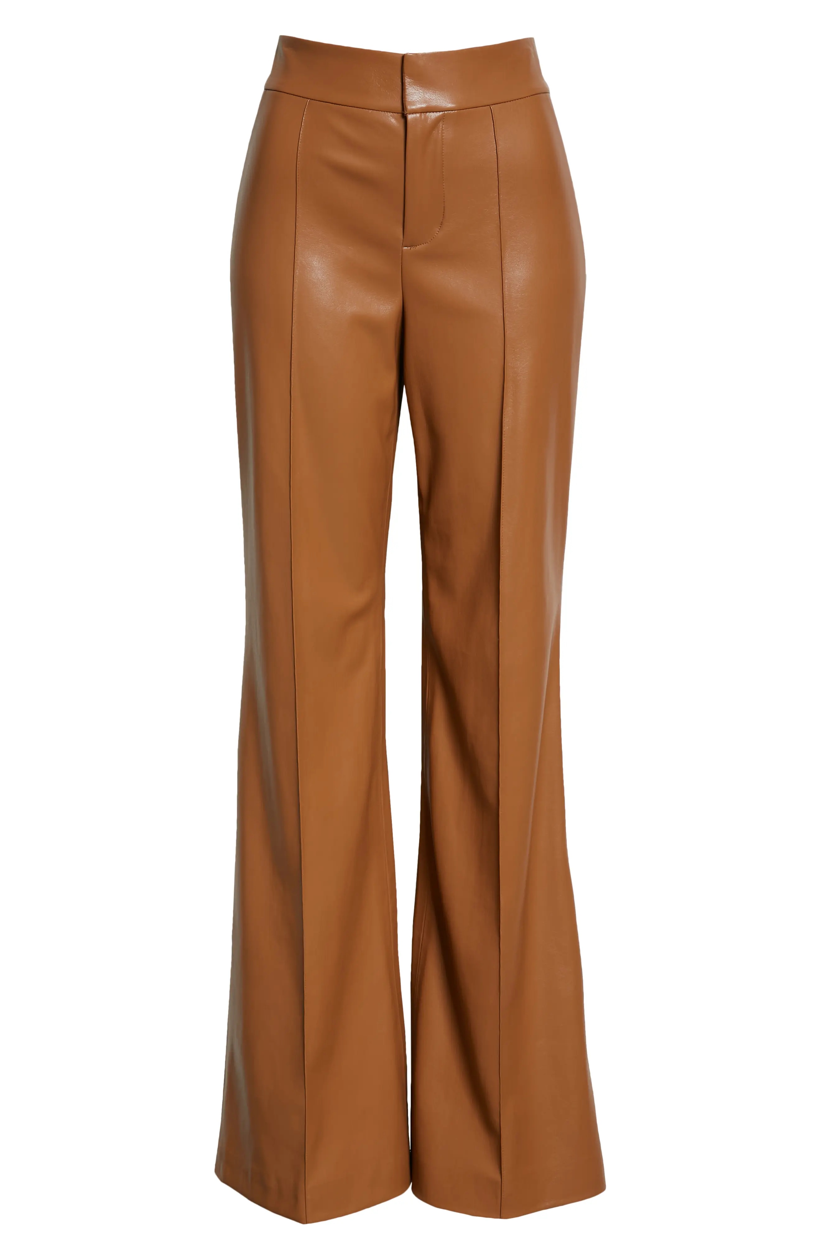 Dylan High Waist Faux Leather Wide Leg Pants - 5