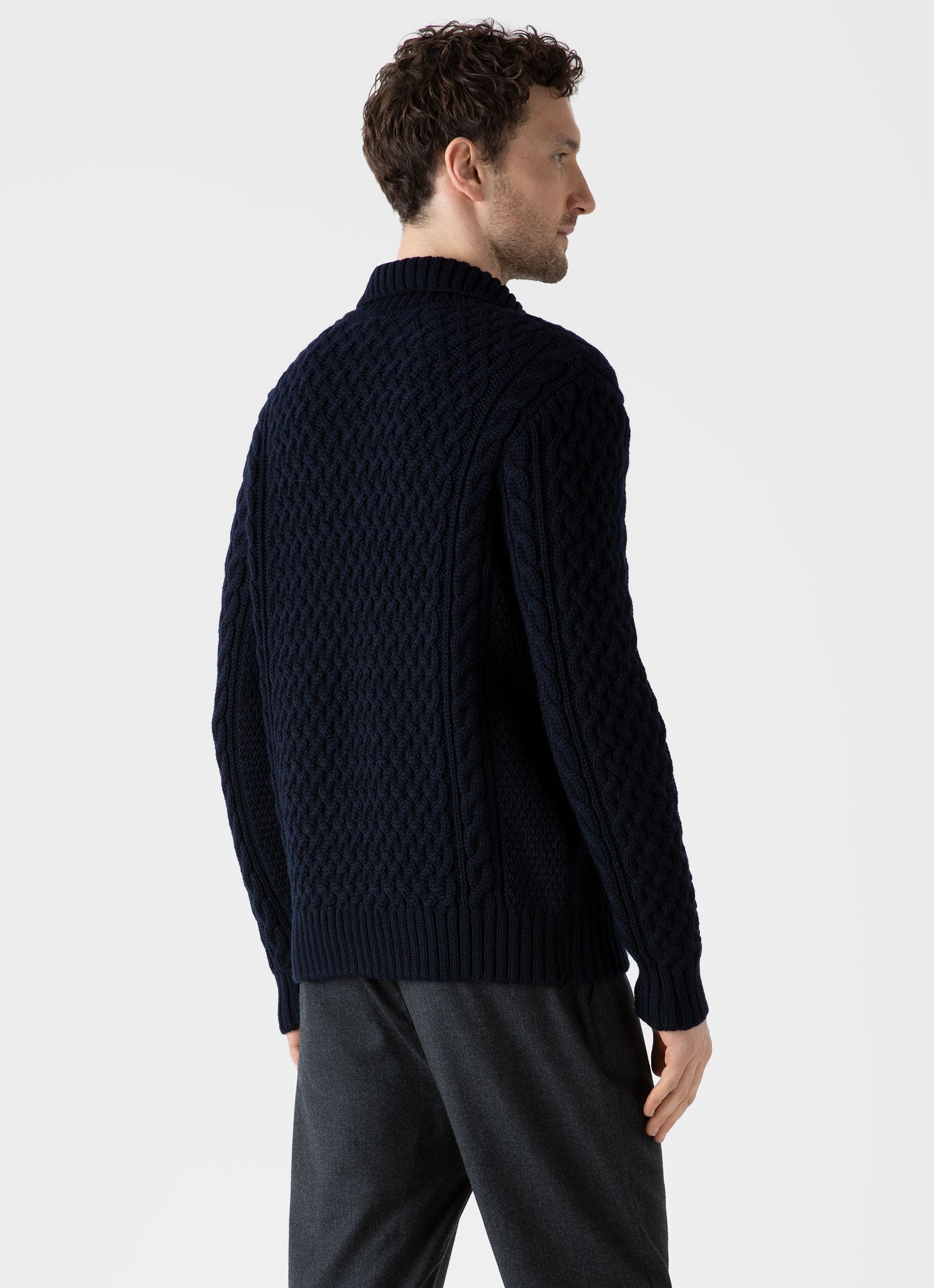 Cable Knit Cardigan Jacket - 5