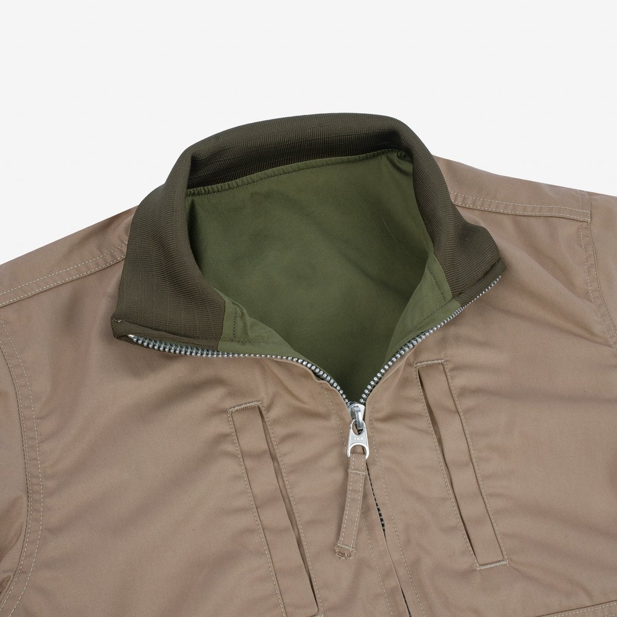 IHJ-130-OLV-NP Reversible Tanker Jacket - Olive - 17