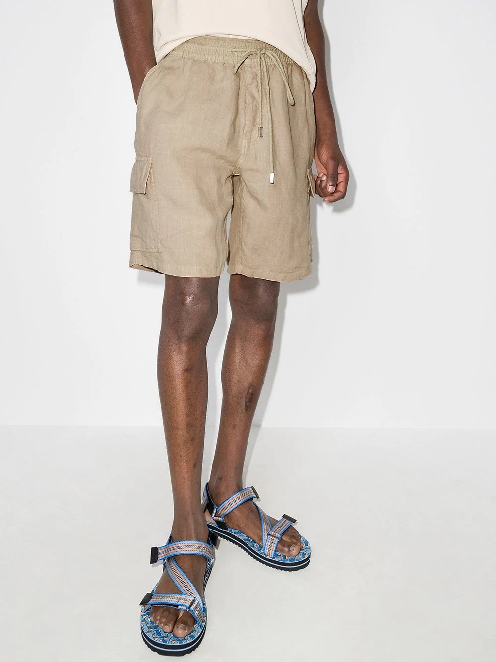 Baie linen cargo shorts - 2