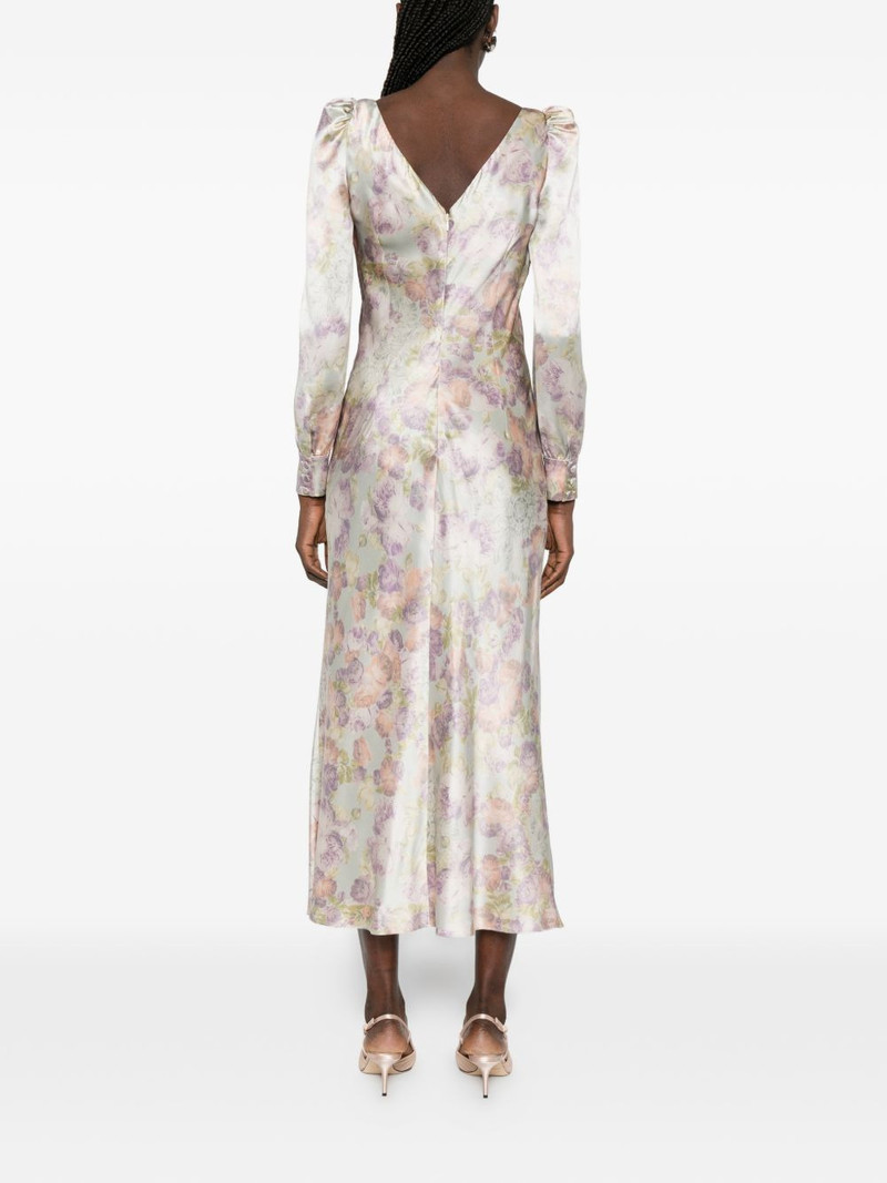 bow floral silk midi dress 4
