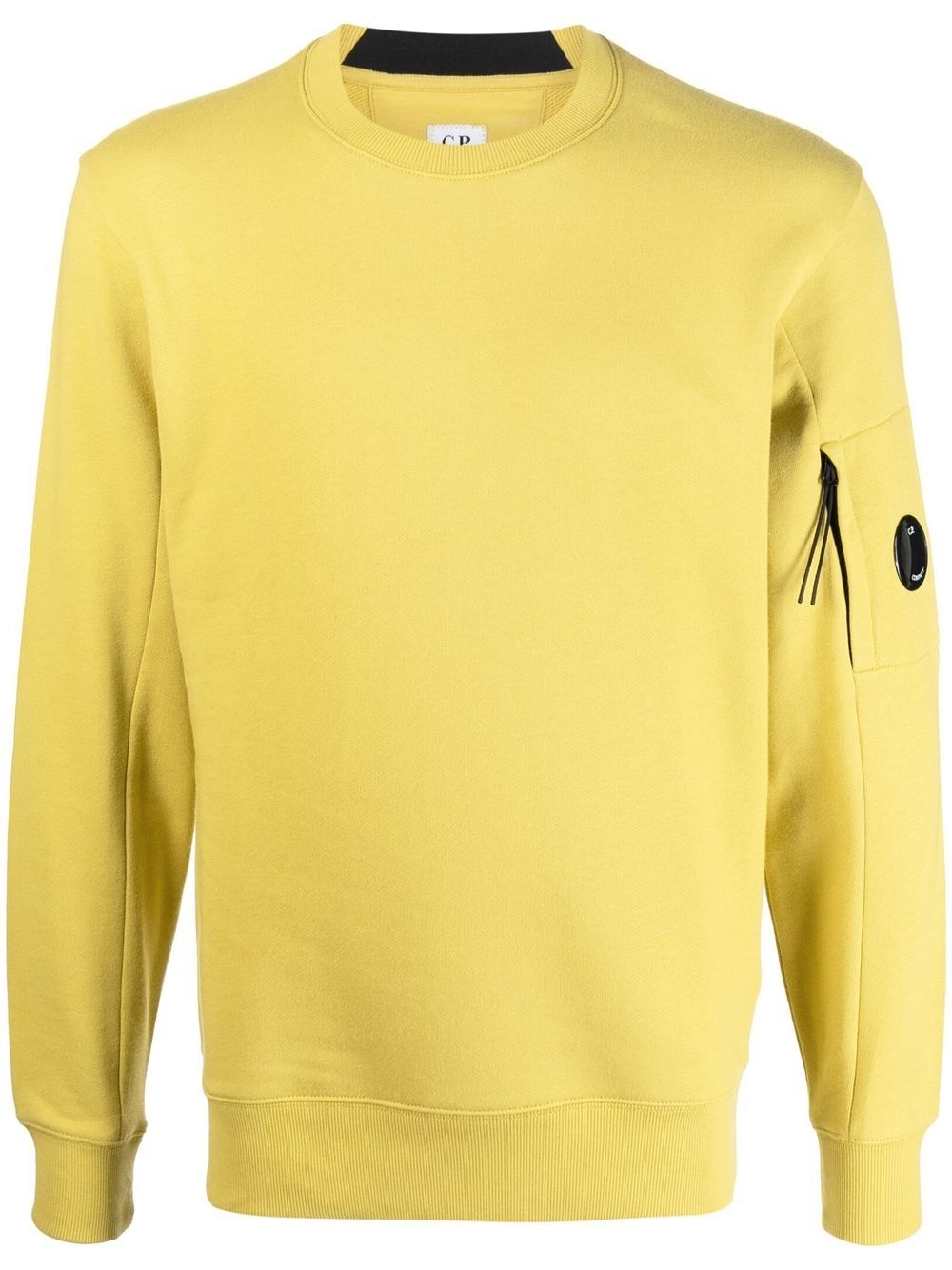 goggle-detail fleece sweatshirt - 1