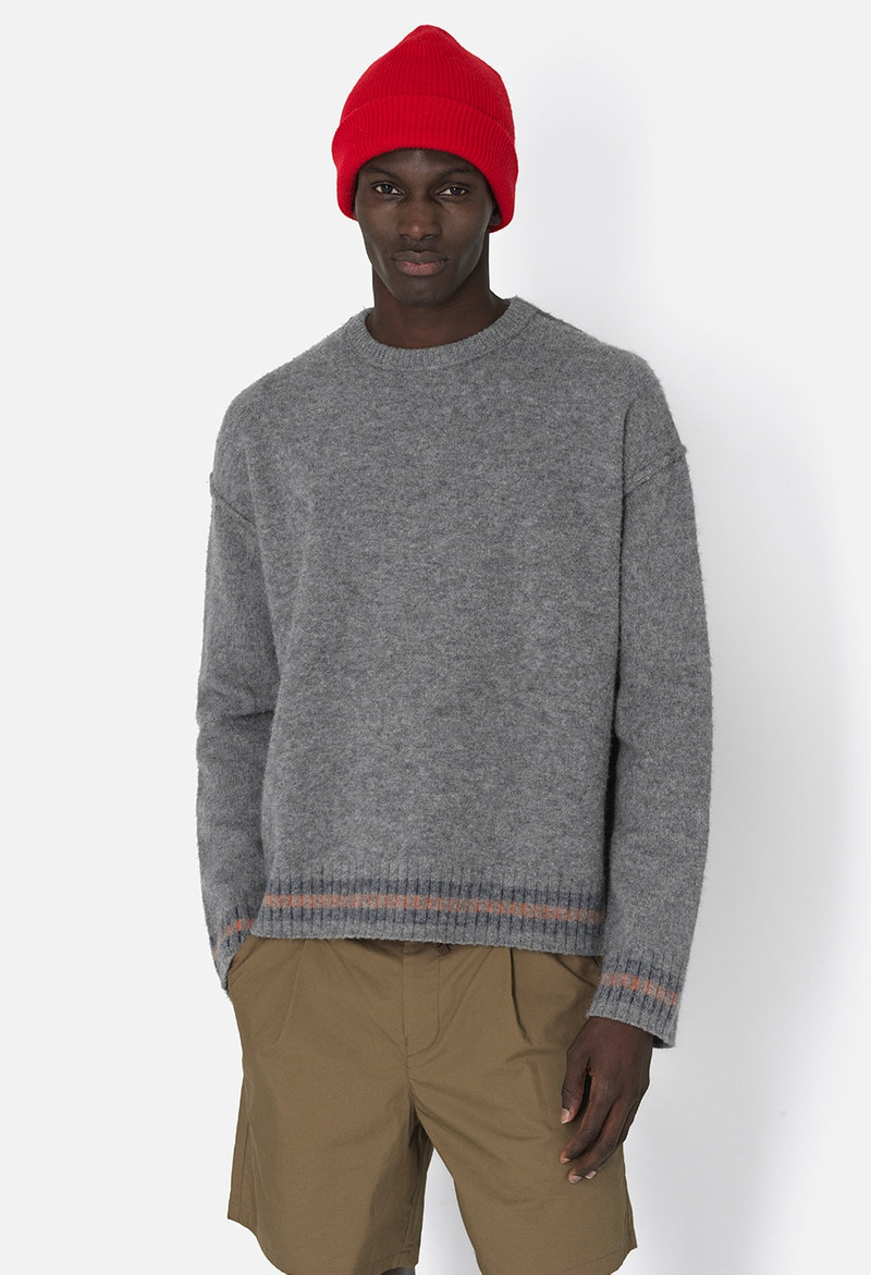 John Elliott BRUSHED WOOL VARSITY CREW outlook
