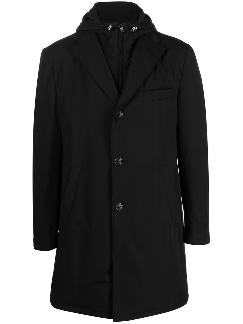 single-breasted hooded lightweight jacket 1