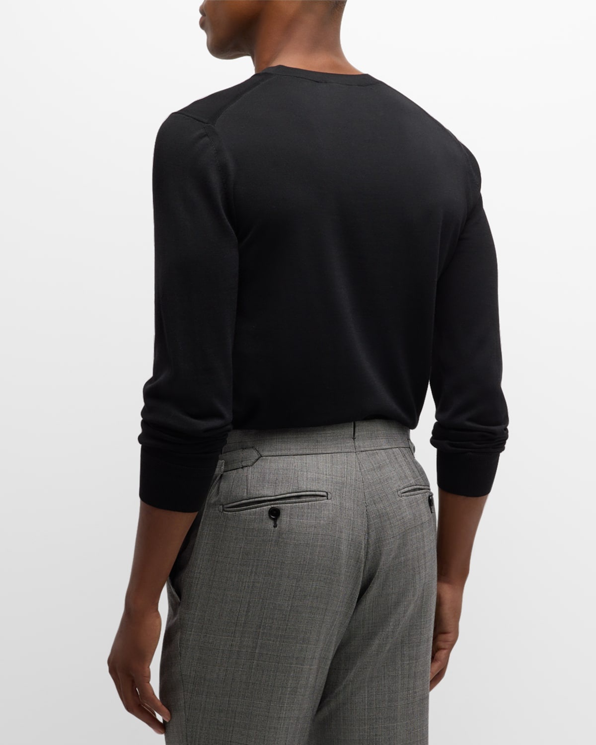 Men's Merino Wool V-Neck Sweater - 3