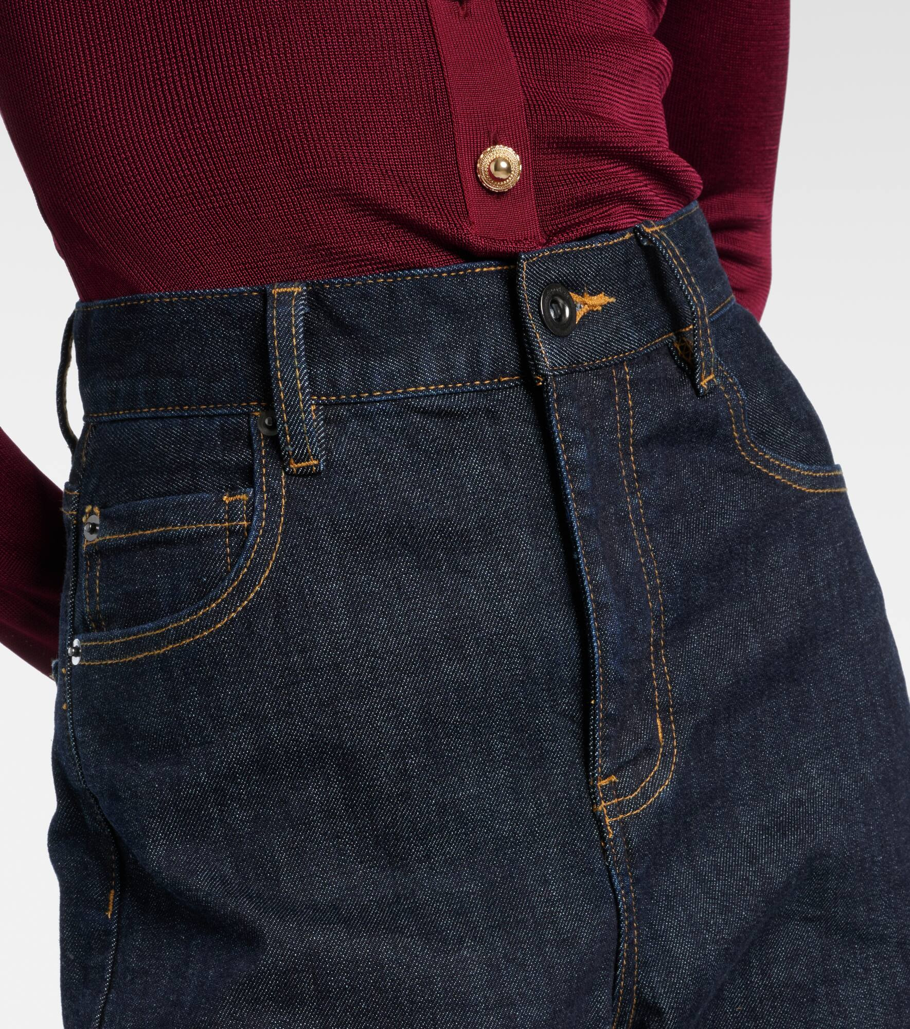 High-rise barrel-leg jeans - 4