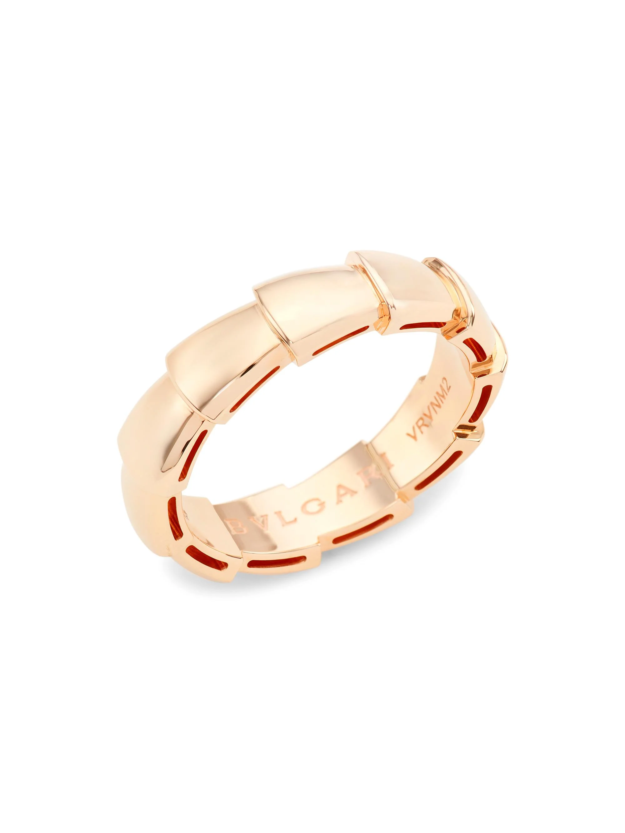 Women's Serpenti Viper 18K Rose Gold Band Ring - Pink Gold - 1