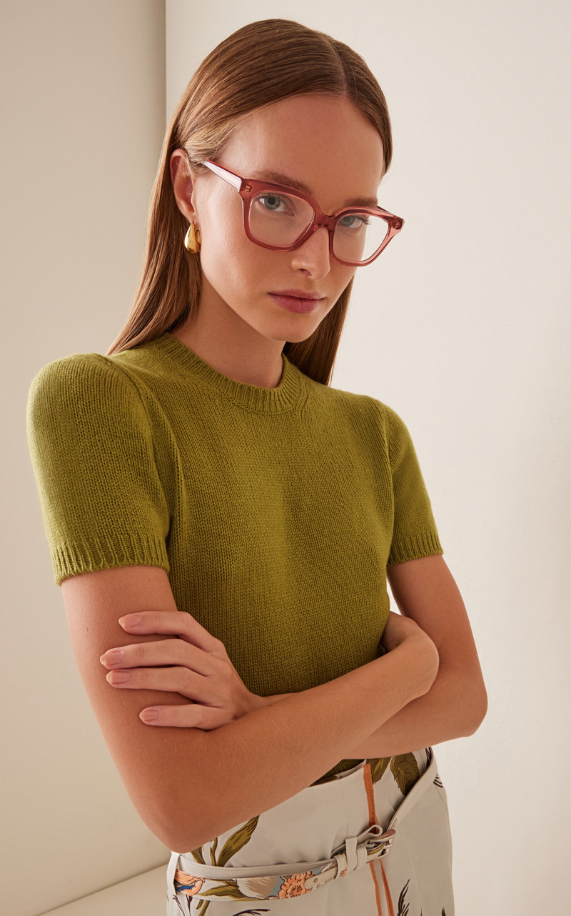 Loewe Square-Frame Acetate Glasses pink outlook