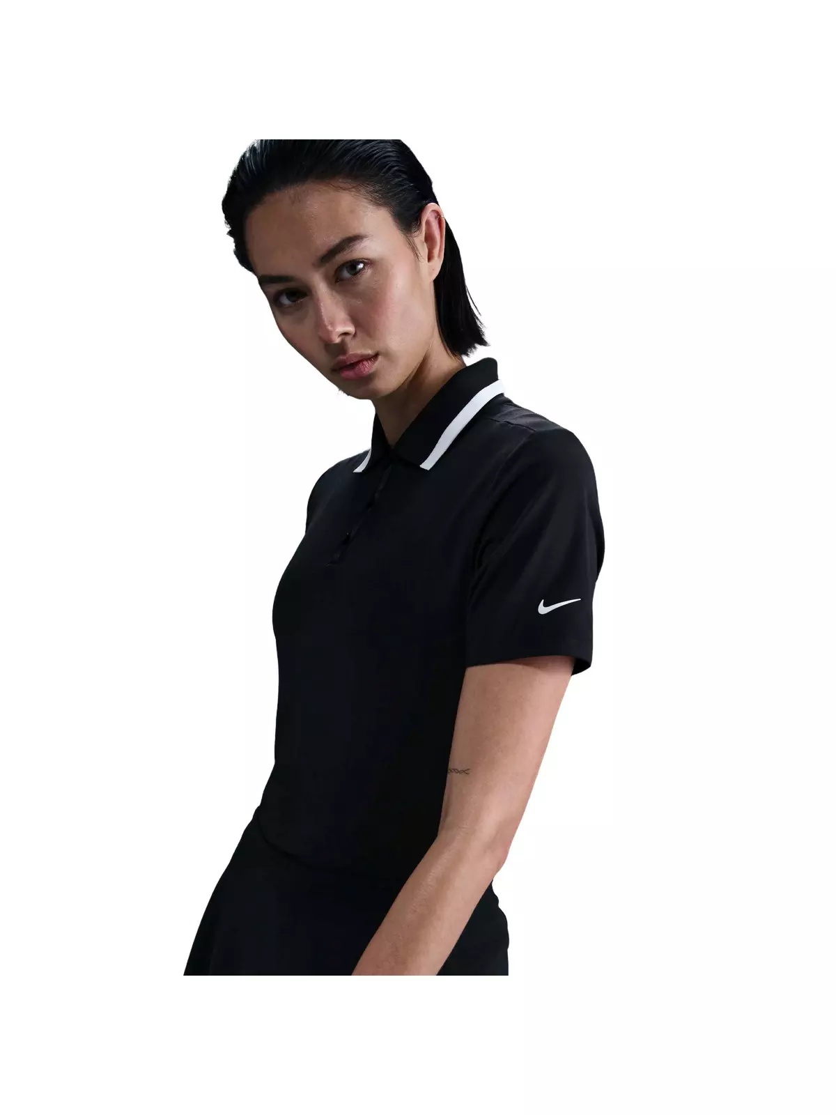 Women's Dri-FIT Tour Short-Sleeve Golf Polo -Black - 3