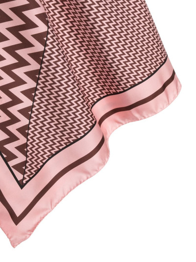 Lanvin jacquard-logo silk scarf outlook