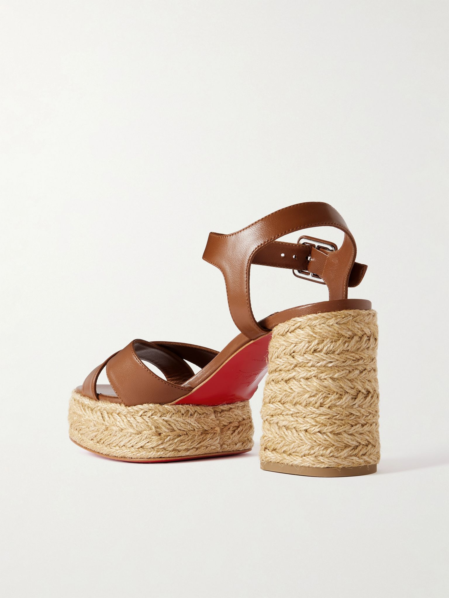 Calakala 85 leather espadrille platform sandals Brown - 3