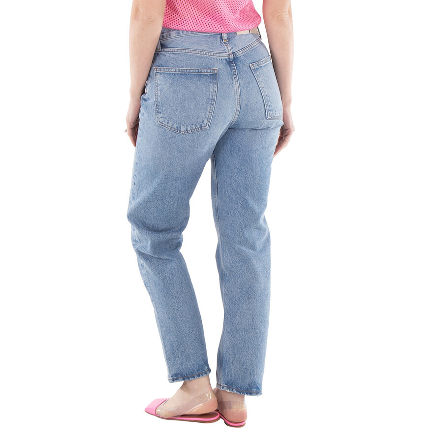 Agolde Ladies Infinite Vintage Indigo 90s Pinch Waist High Rise Straight Jeans - 4