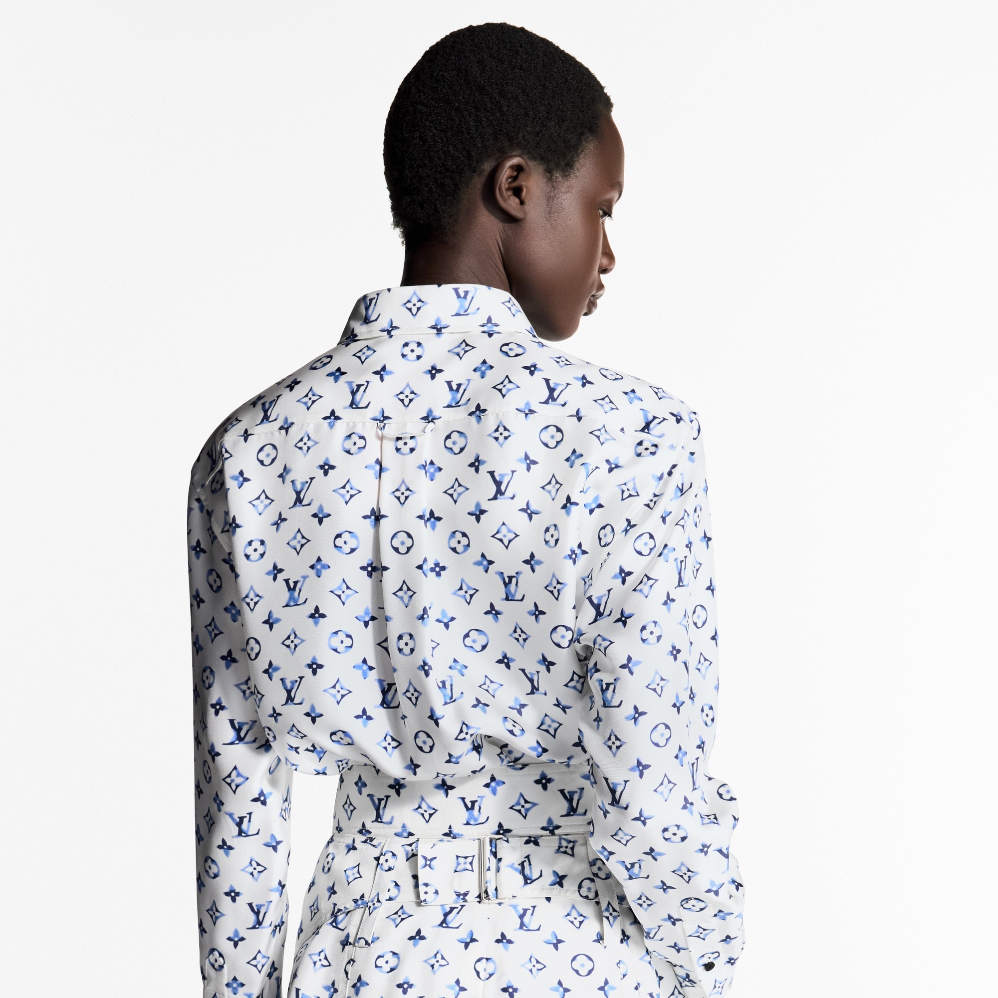 Aquarelle Monogram Silk Shirt - 5