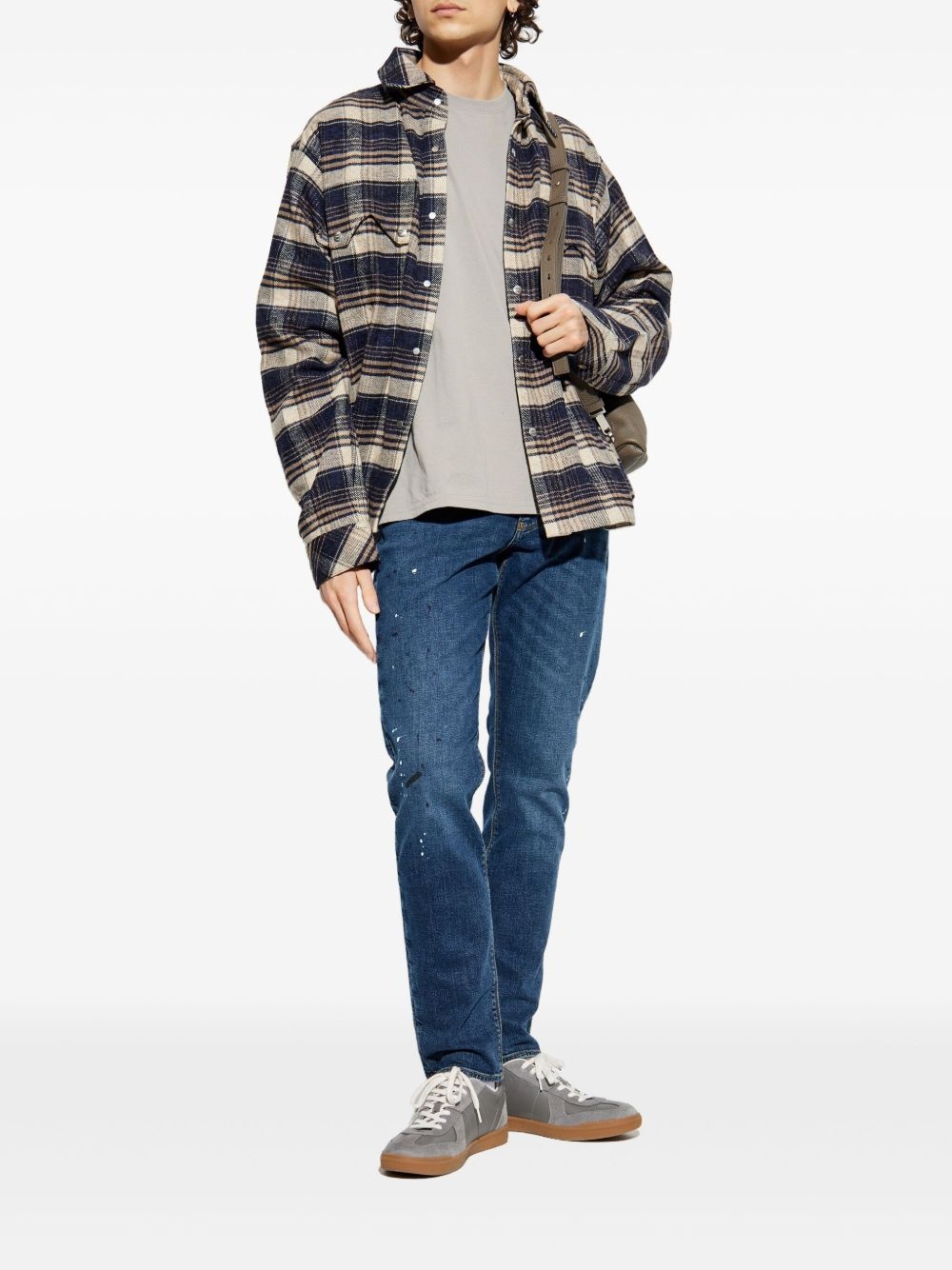 paint splatter-print jeans - 2