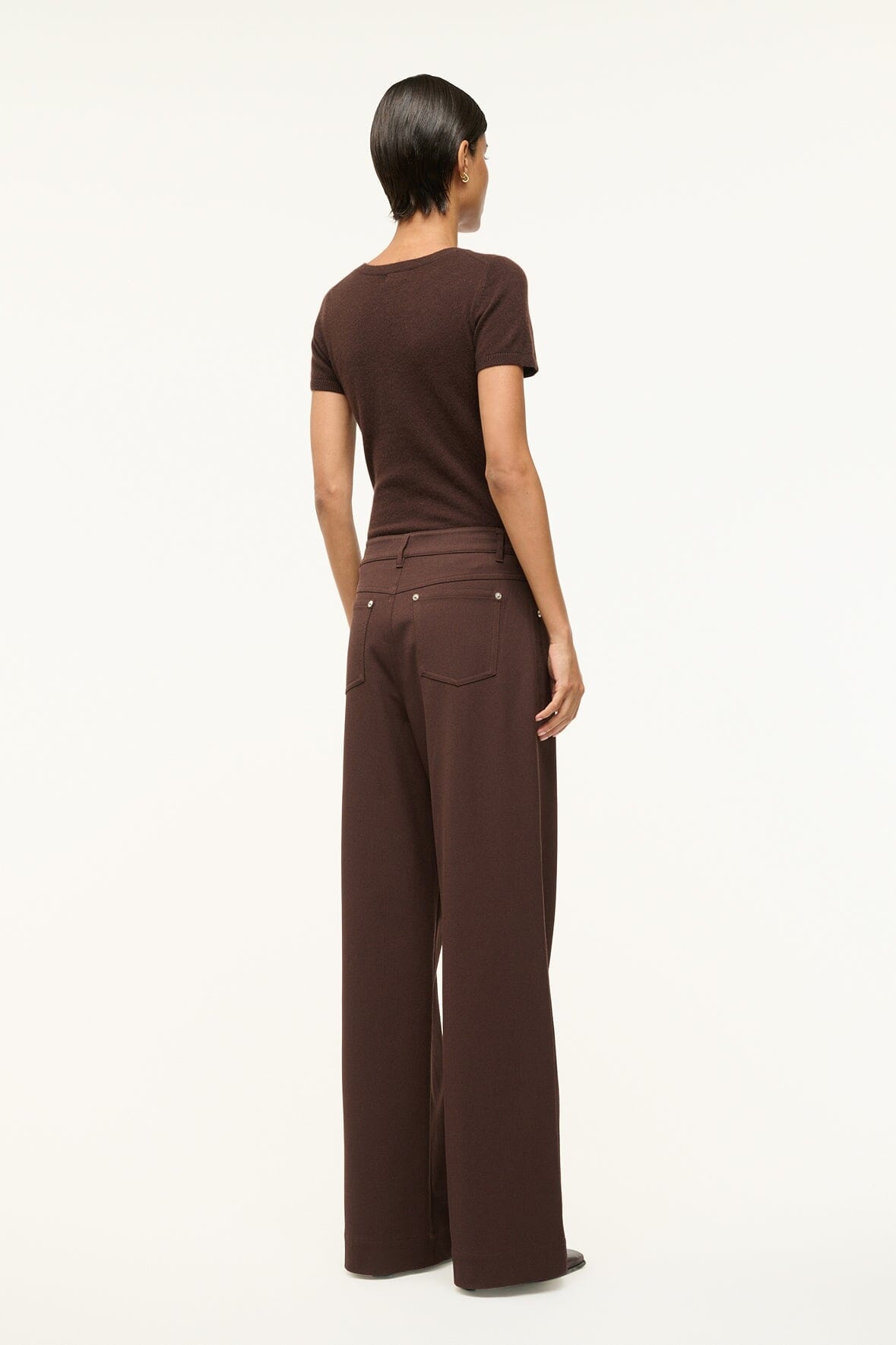 STAUD GRAYSON PANT DARK CHOCOLATE - 4